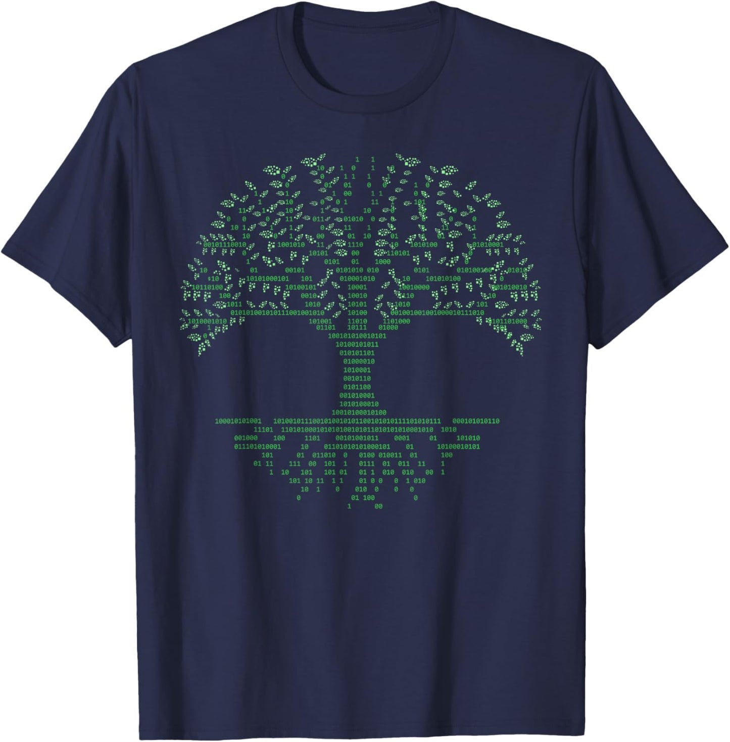 Binary Tree Coding Computer Programmer Technology Geek Nerd T-Shirt - T-Shirt | Navy