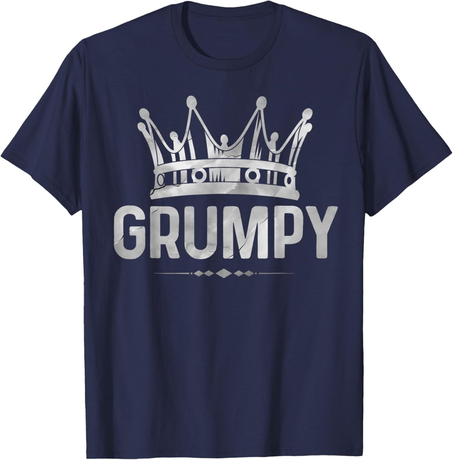 Cool Grumpy King Crown American Patriotic USA Father's Day T-Shirt - T-Shirt | Navy