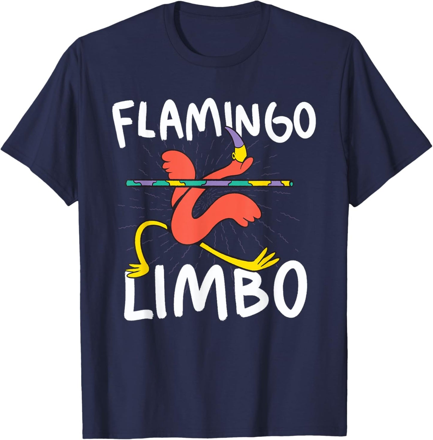 Flamingo Limbo Dance Bird T-Shirt - T-Shirt | Navy