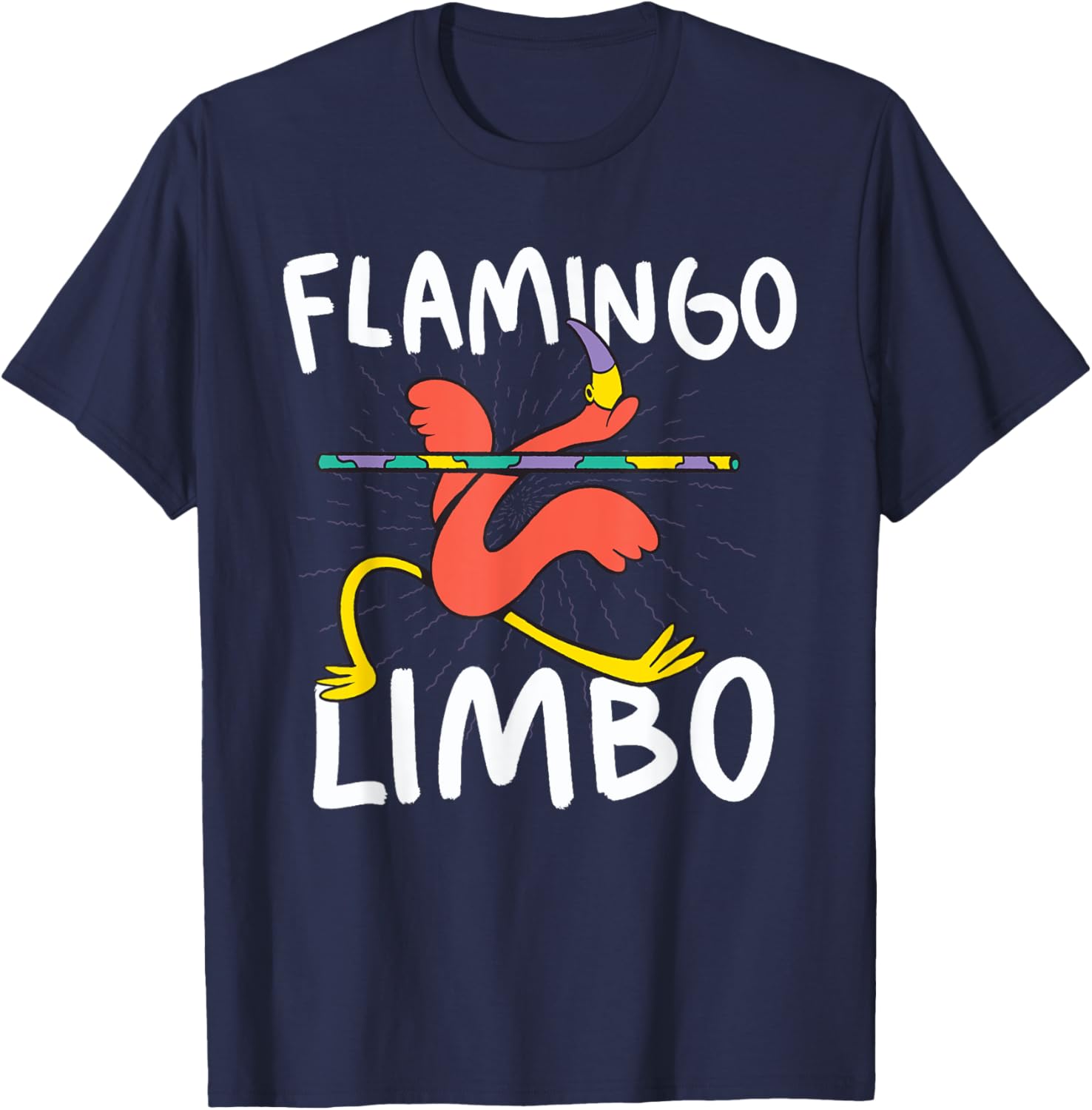 Flamingo Limbo Dance Bird T-Shirt - T-Shirt | Navy