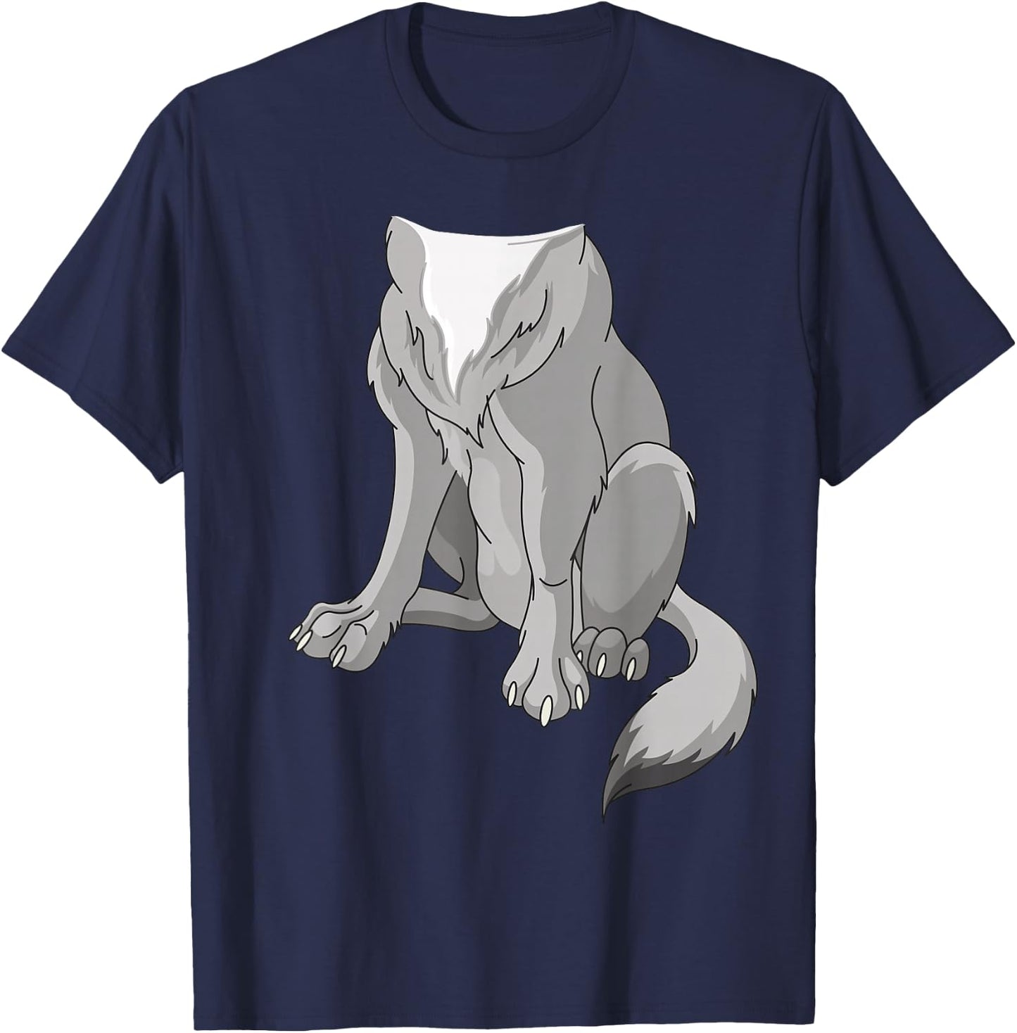 Wolf Shirt Adult Men Women Kids Werewolf Costume T-Shirt - T-Shirt | Navy