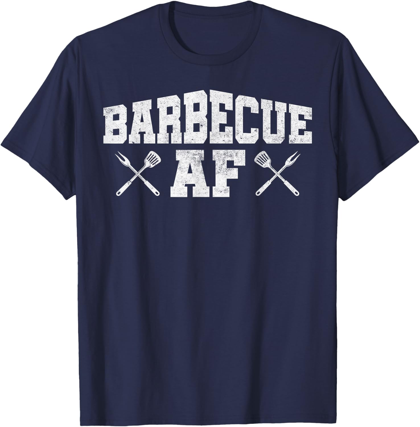 Barbecue Af Funny Retro Vintage Apparel T-Shirt - T-Shirt | Navy