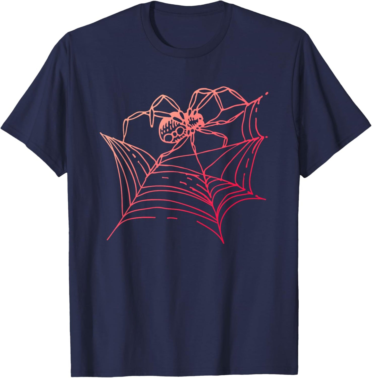 Spider Web Cobweb Arachnophile Spider Fan Arachnids T-Shirt - T-Shirt | Navy