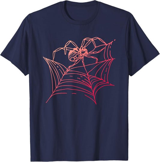 Spider Web Cobweb Arachnophile Spider Fan Arachnids T-Shirt - T-Shirt | Navy