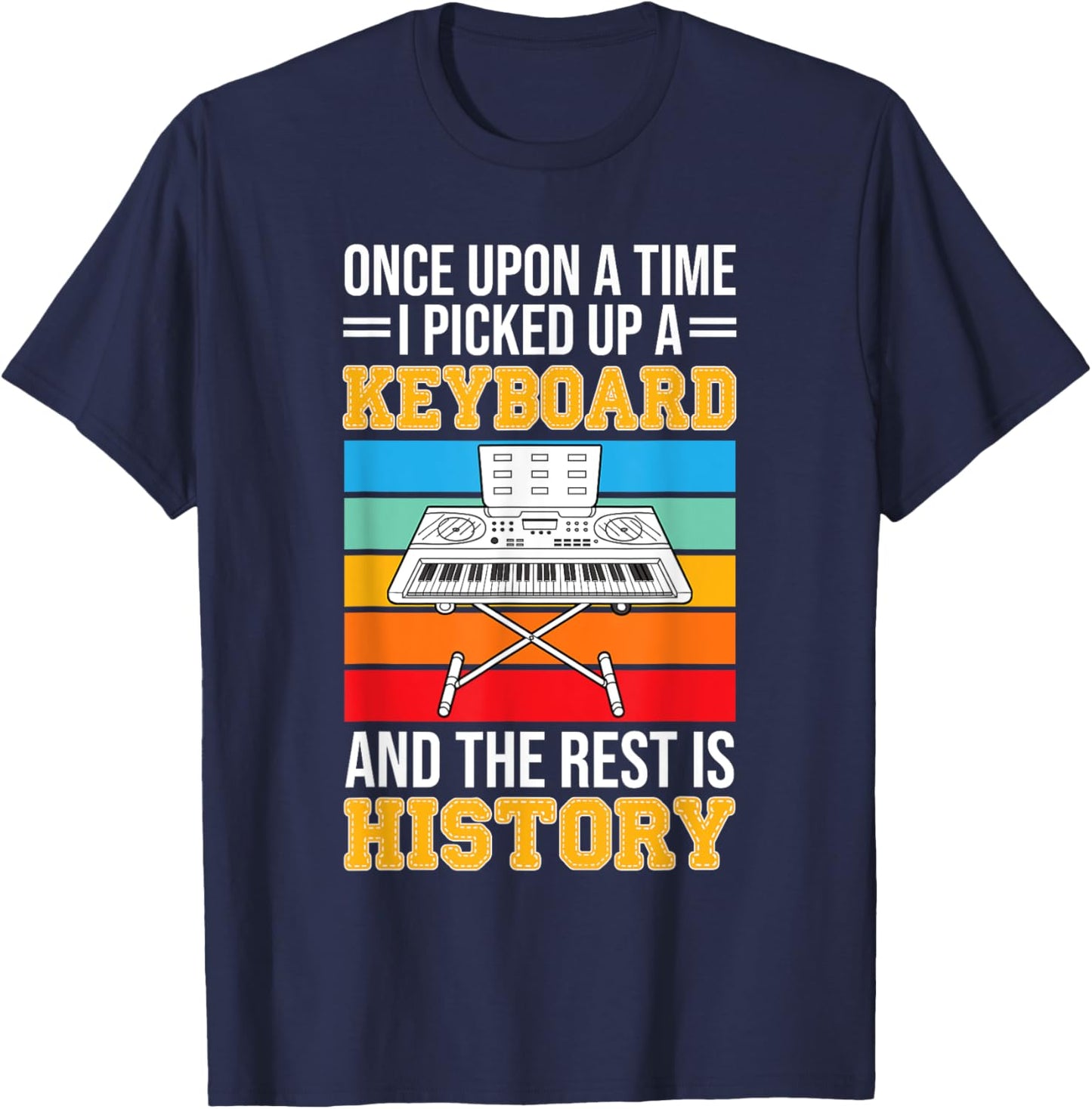 Musical Keyboard Player - Funny Musician Keyboard Expert T-Shirt - T-Shirt | Navy