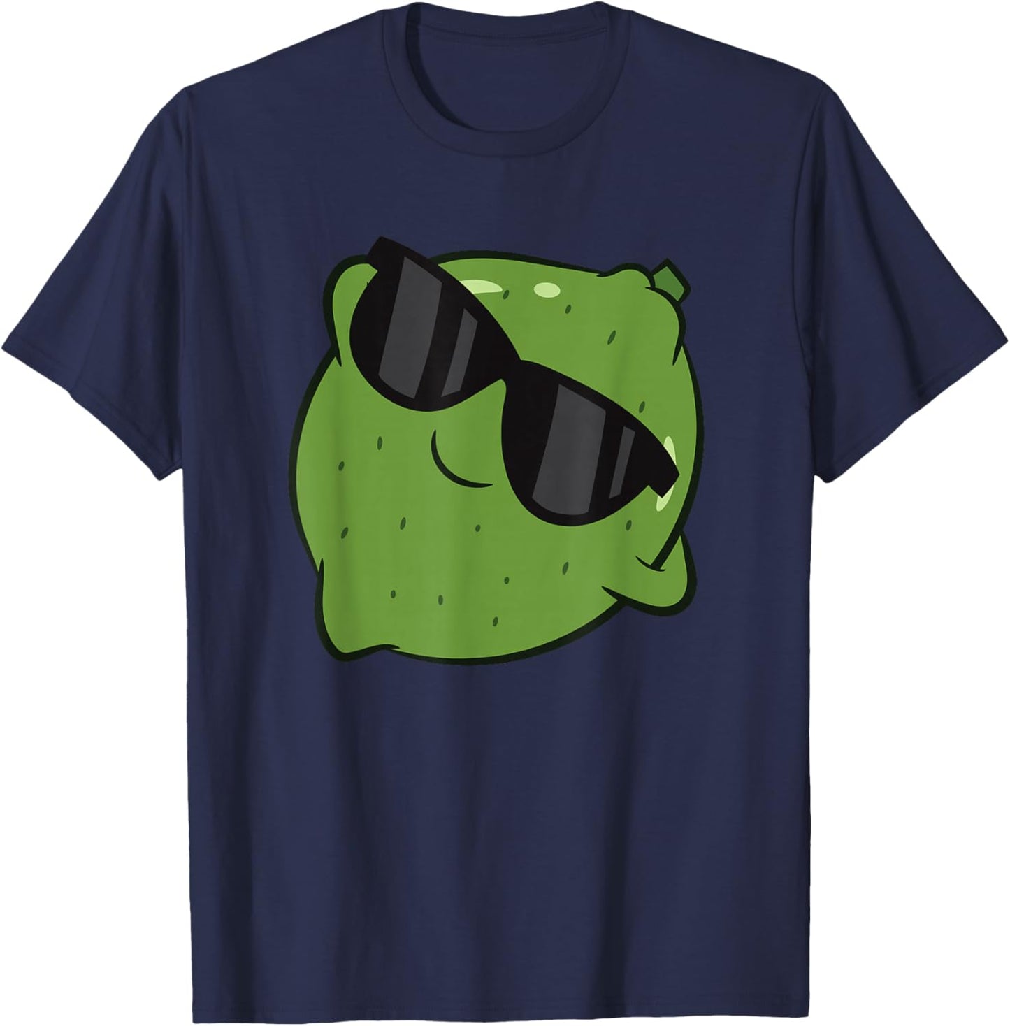 Cute Lime Fruit Relaxing Lazy Lime T-Shirt - T-Shirt | Navy