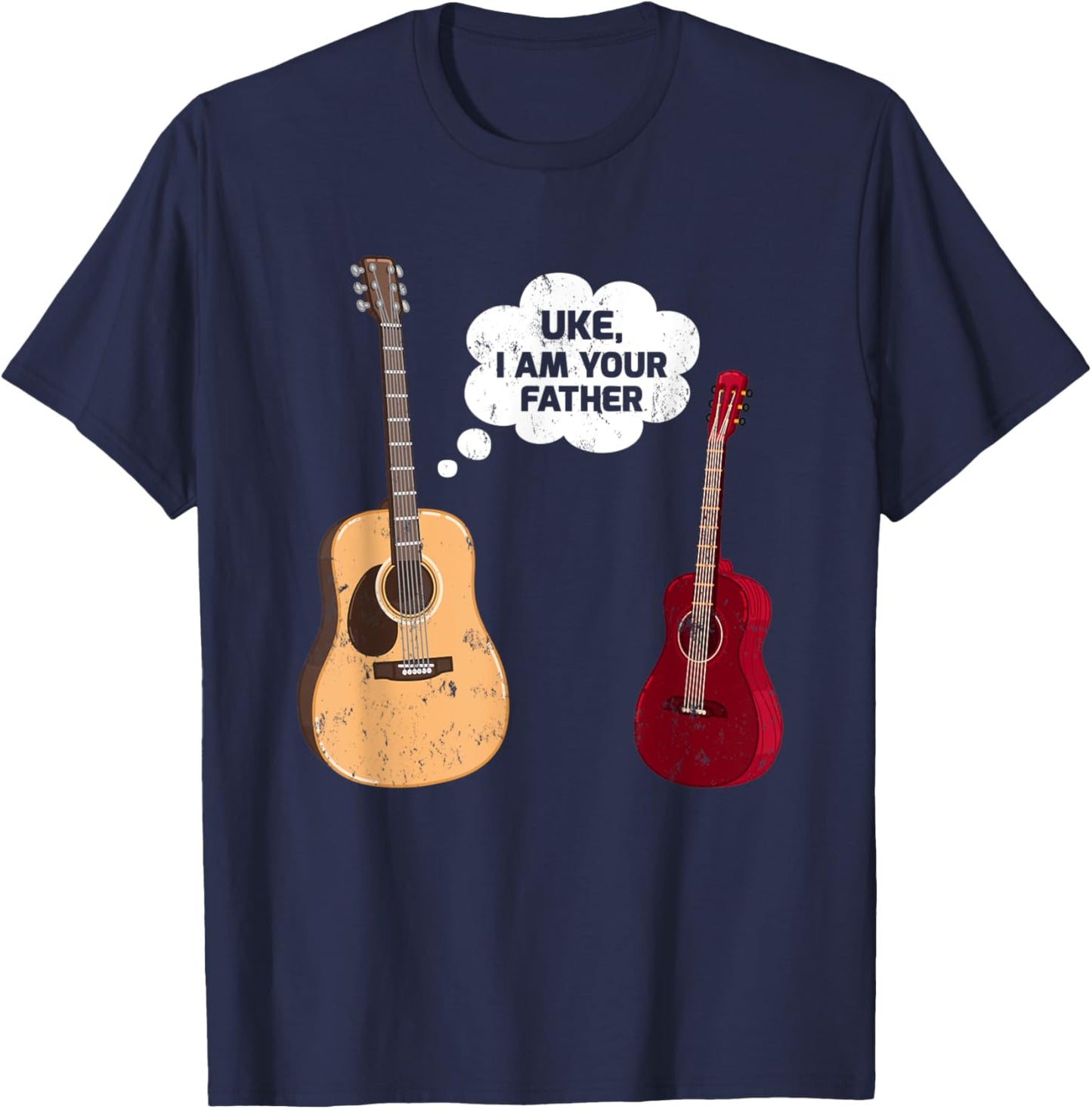 Uke I Am Your Father Funny Ukulele Guitar Music T-Shirt - T-Shirt | Navy