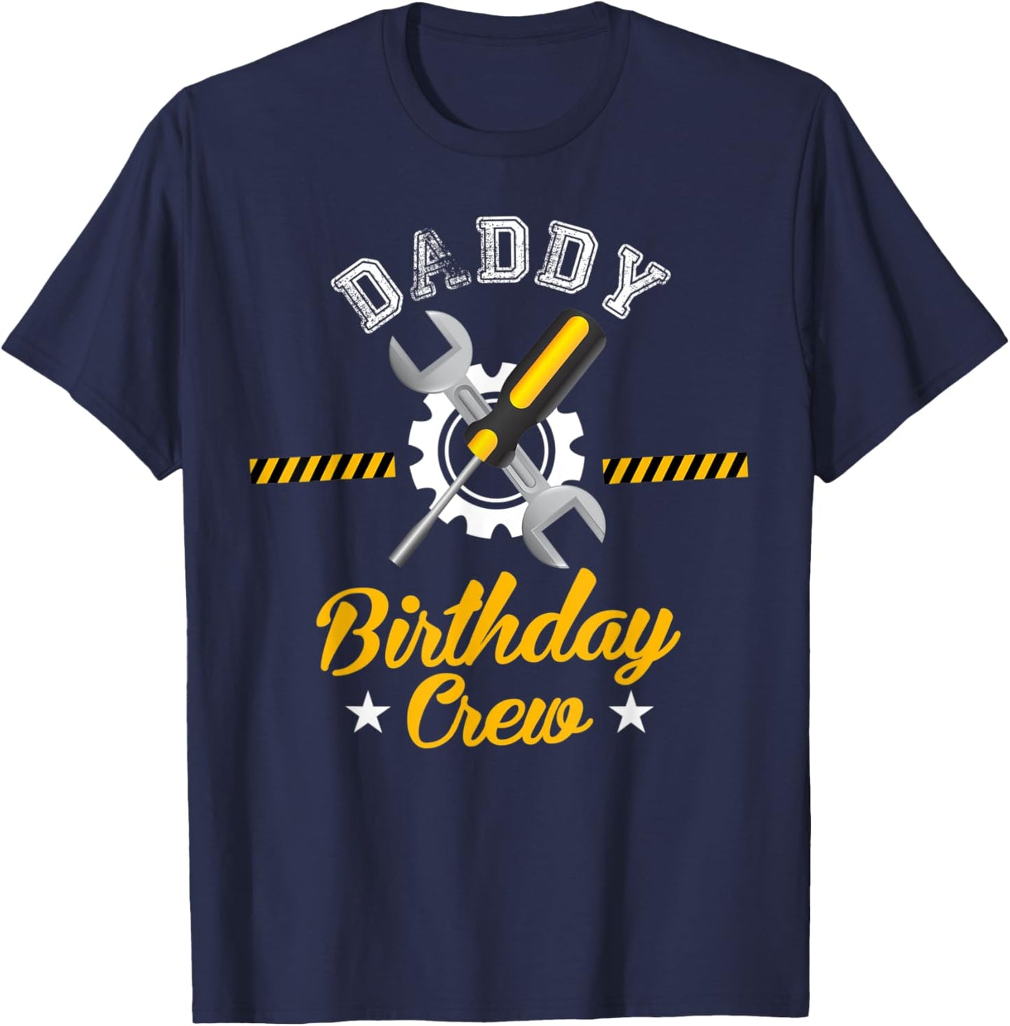 Daddy Birthday Crew Matching Family Mechanic Repairman Tool T-Shirt - T-Shirt | Navy