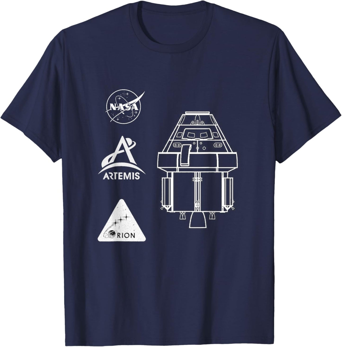 Orion Spacecraft - NASA Artemis Program Space Launch System T-Shirt - T-Shirt | Navy