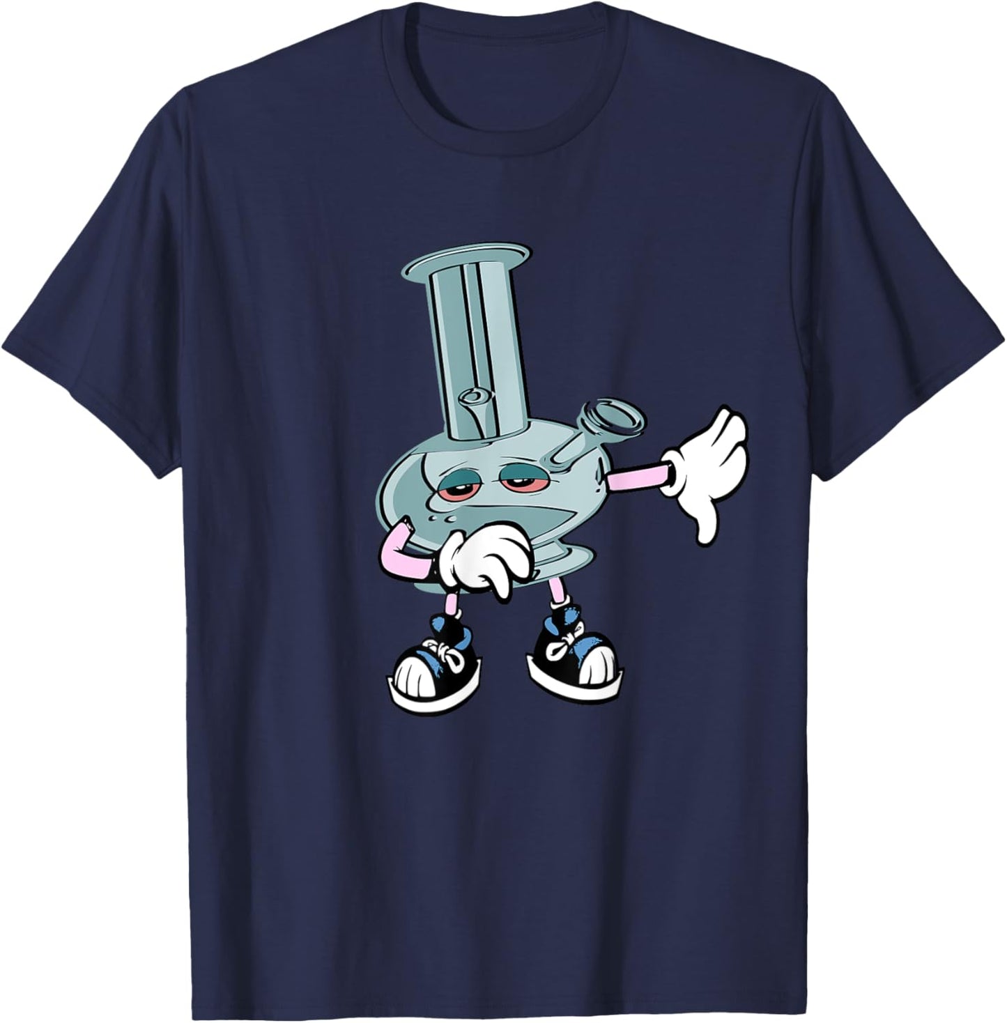 Dabbing Rig Oil Bong BHO Wax Shatter Weed THC vaporizer T-Shirt - T-Shirt | Navy