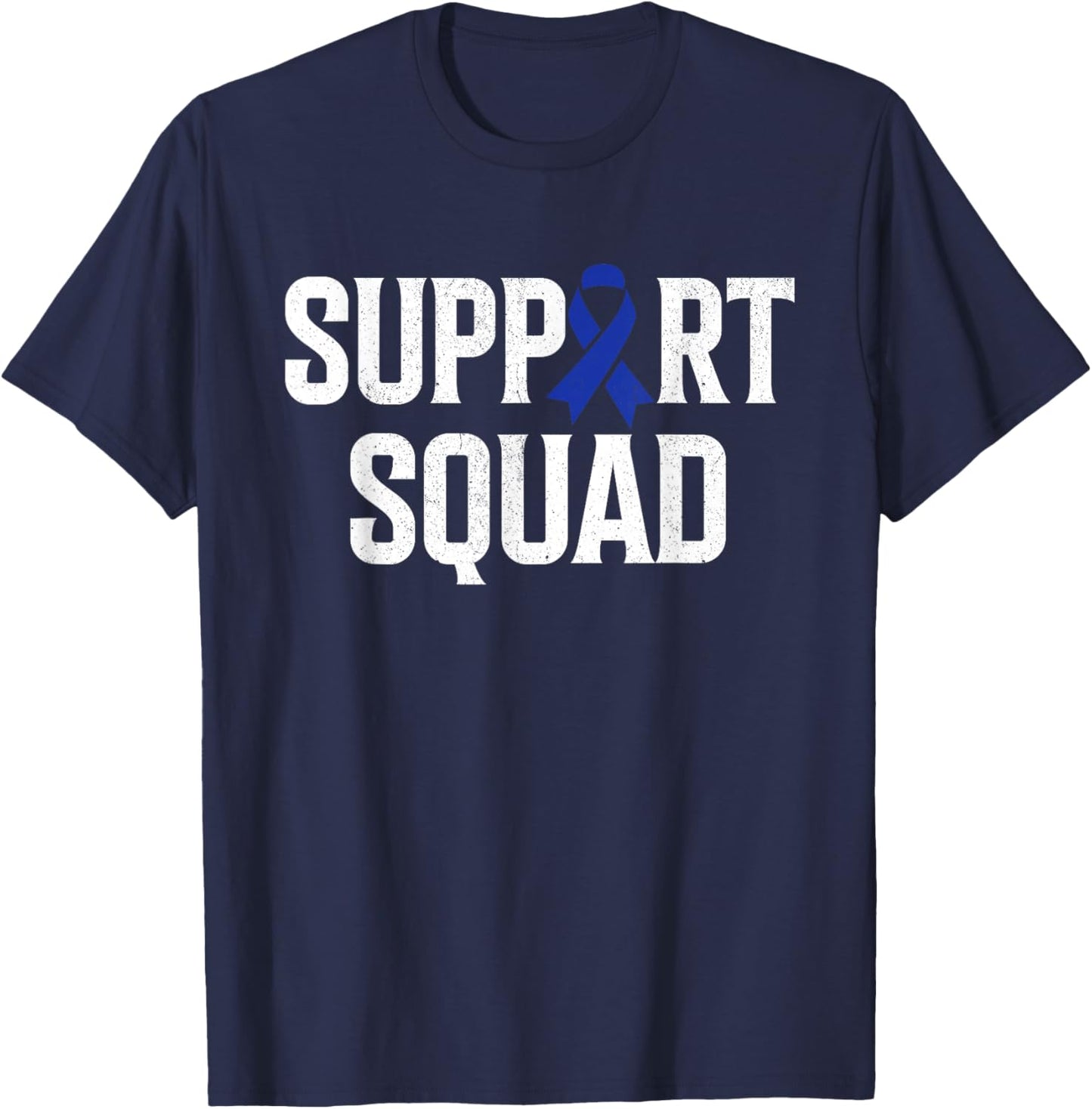Colon Cancer Support Squad Colorectal Cancer Awareness T-Shirt - T-Shirt | Navy