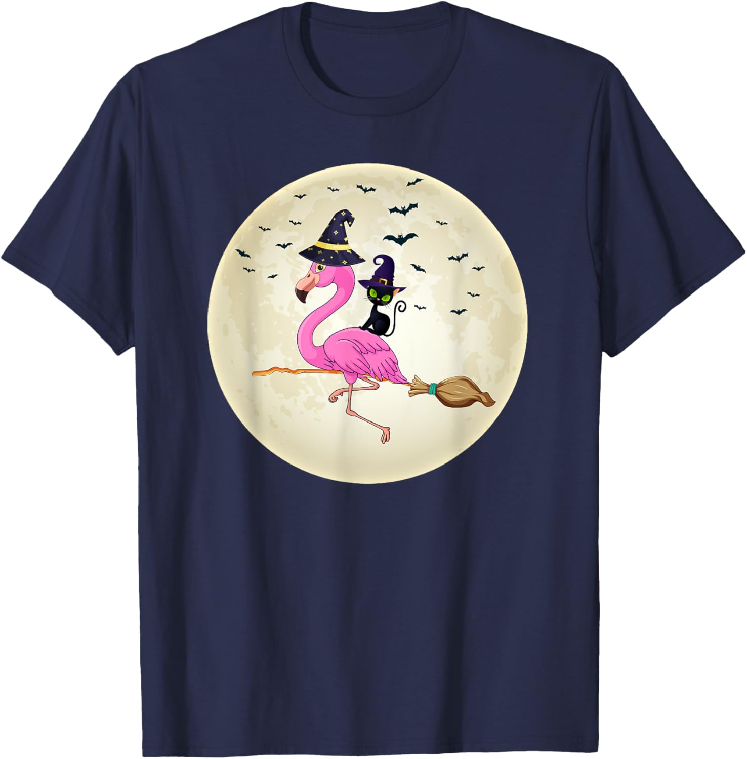 flamingo Halloween Costume Flamingo cat Halloween Men Women Kids T-Shirt - T-Shirt | Navy