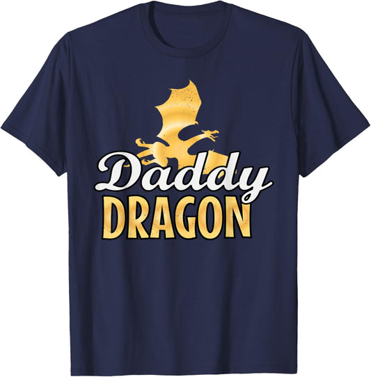Daddy Dragon Lover Father's Day T-Shirt - T-Shirt | Navy