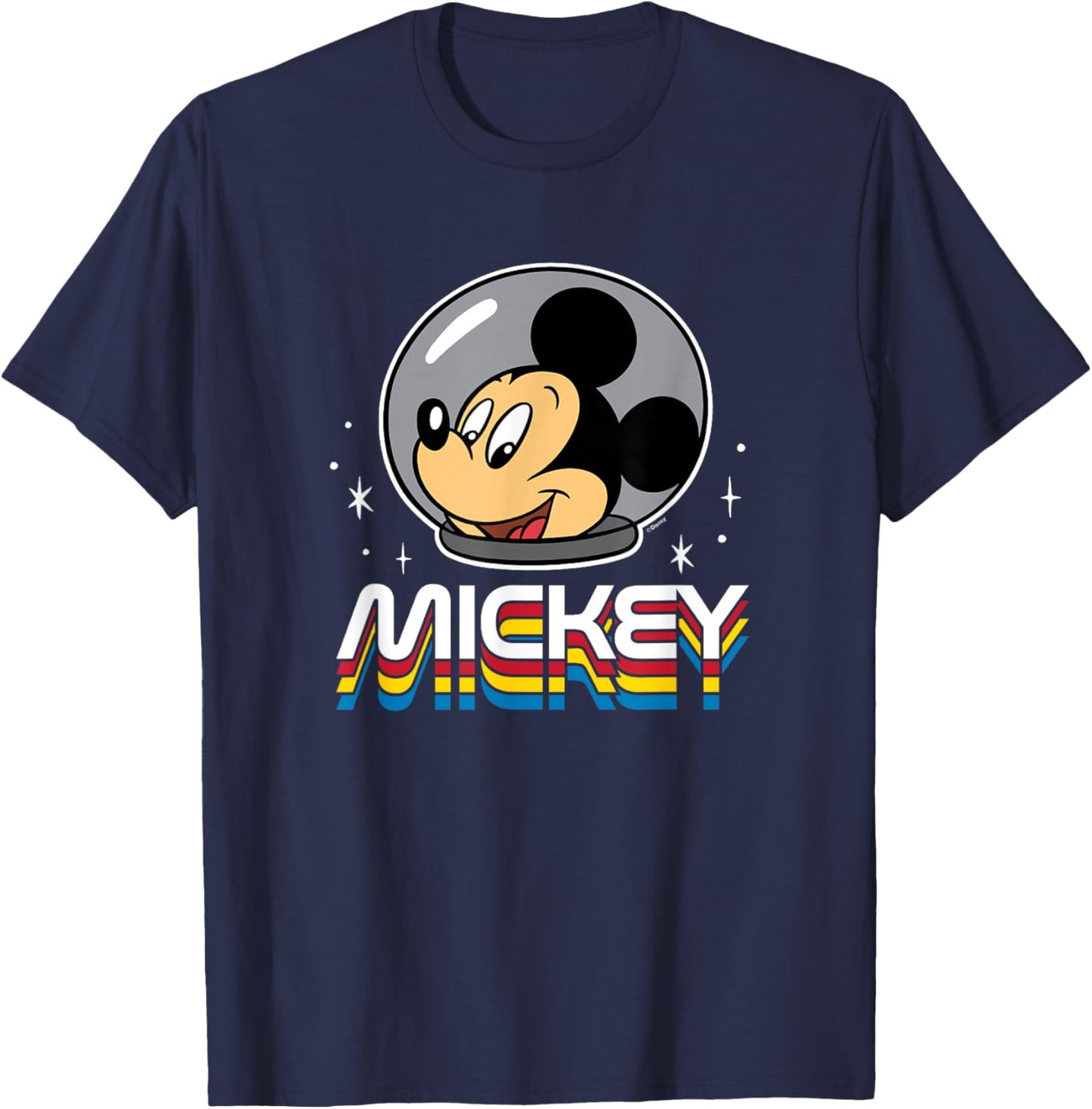 Mickey Mouse - Retro Space T-Shirt - T-Shirt | Navy