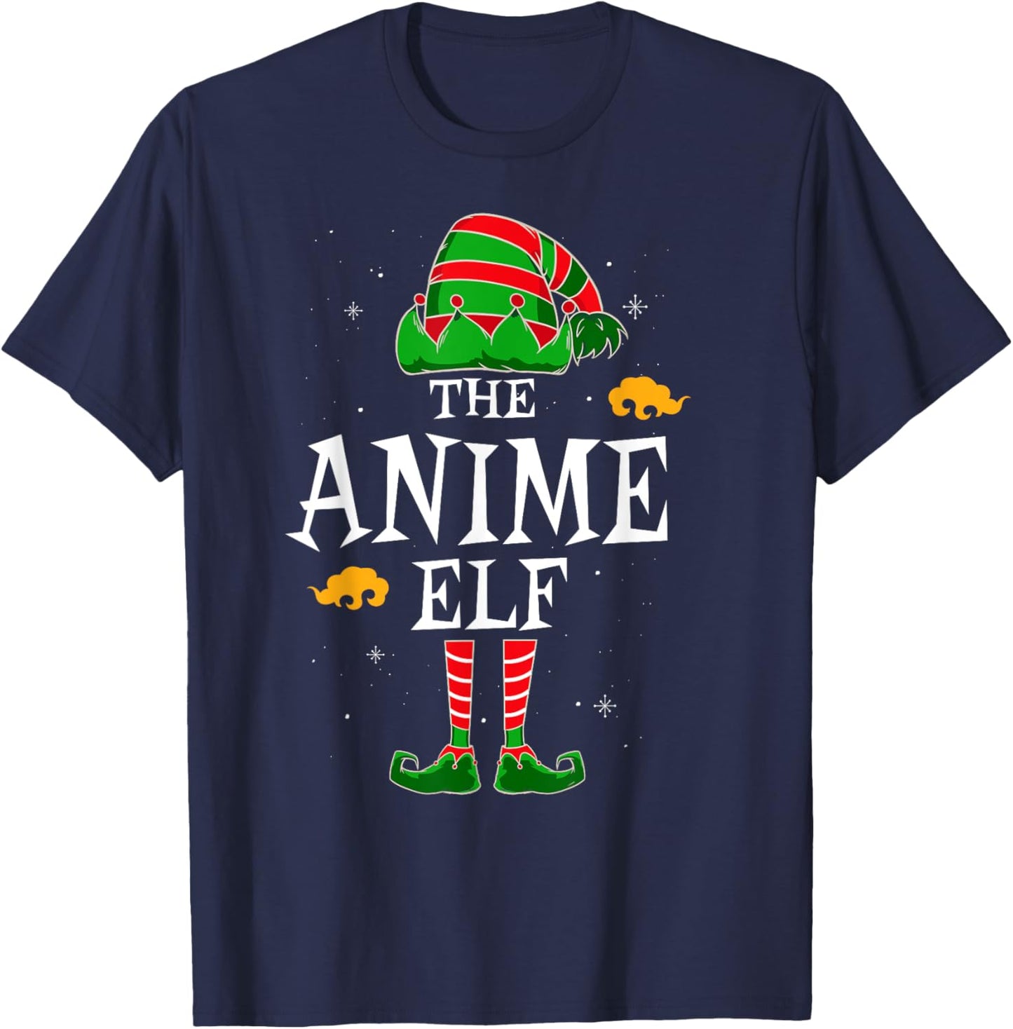 The Anime Elf Group Matching Family Christmas Holiday Funny T-Shirt - T-Shirt | Navy