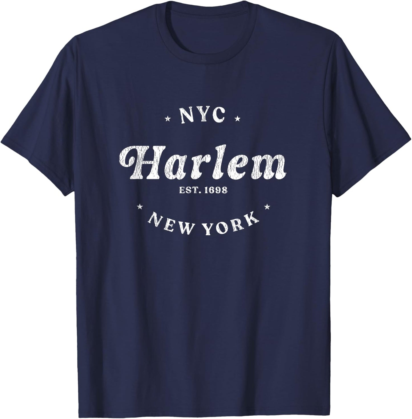 Harlem New York City NYC Men Women Retro Harlem T-Shirt - T-Shirt | Navy