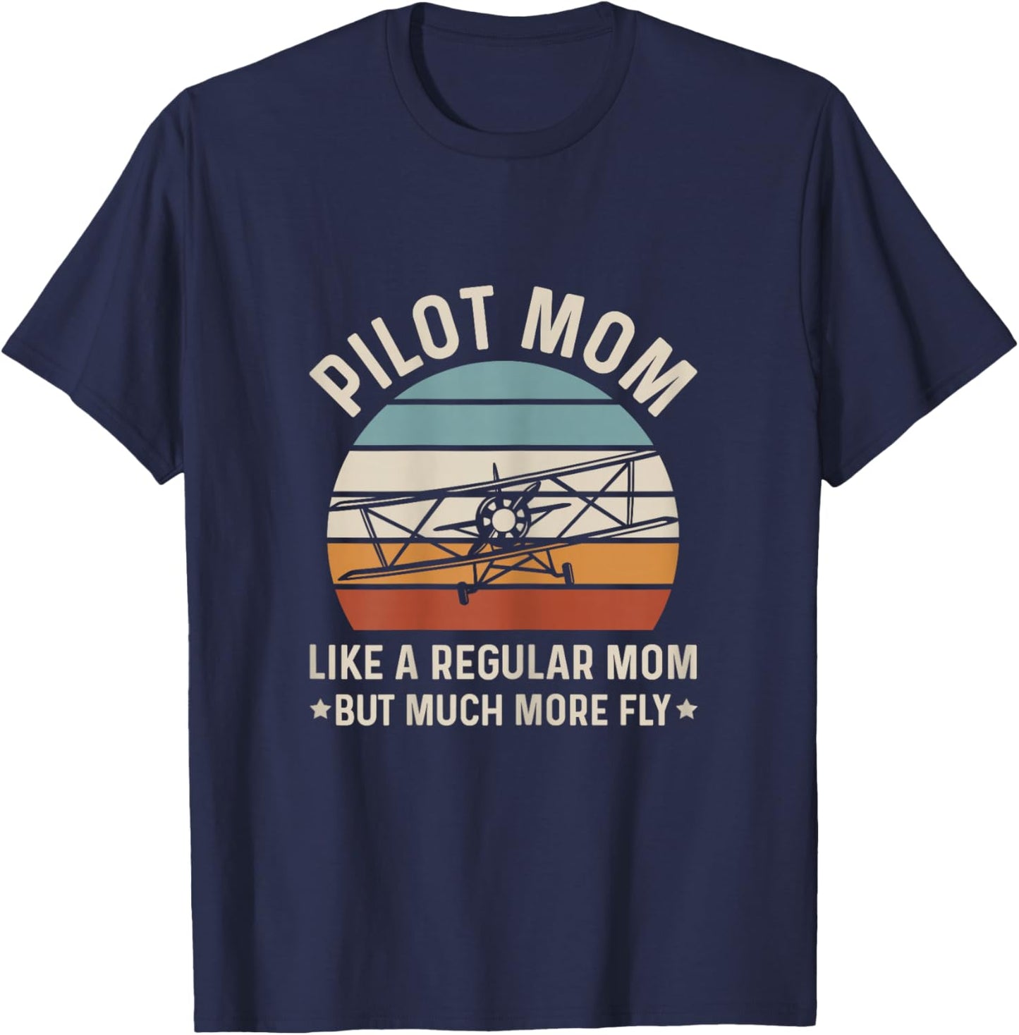 Airplane Captain Design for a Pilot Mom T-Shirt - T-Shirt | Navy