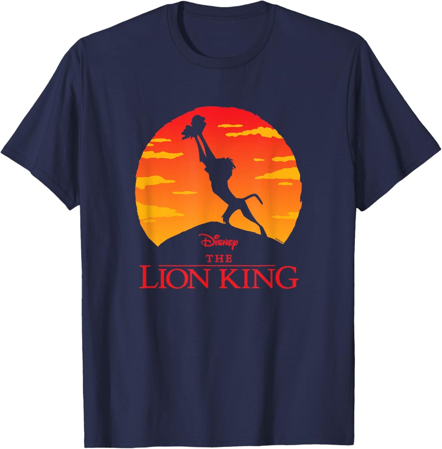 Lion King - Baby Simba Pride Rock Silhouette T-Shirt - T-Shirt | Navy
