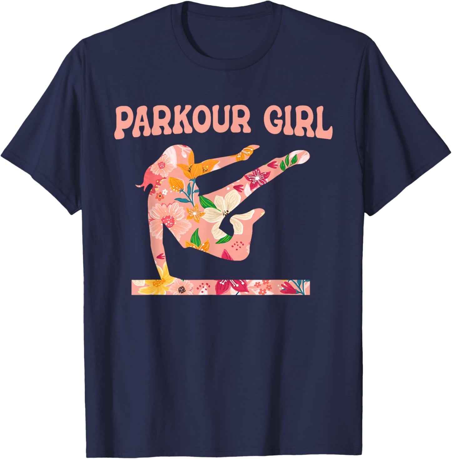 Parkour Girl Urban City Runner - Parkour T-Shirt - T-Shirt | Navy