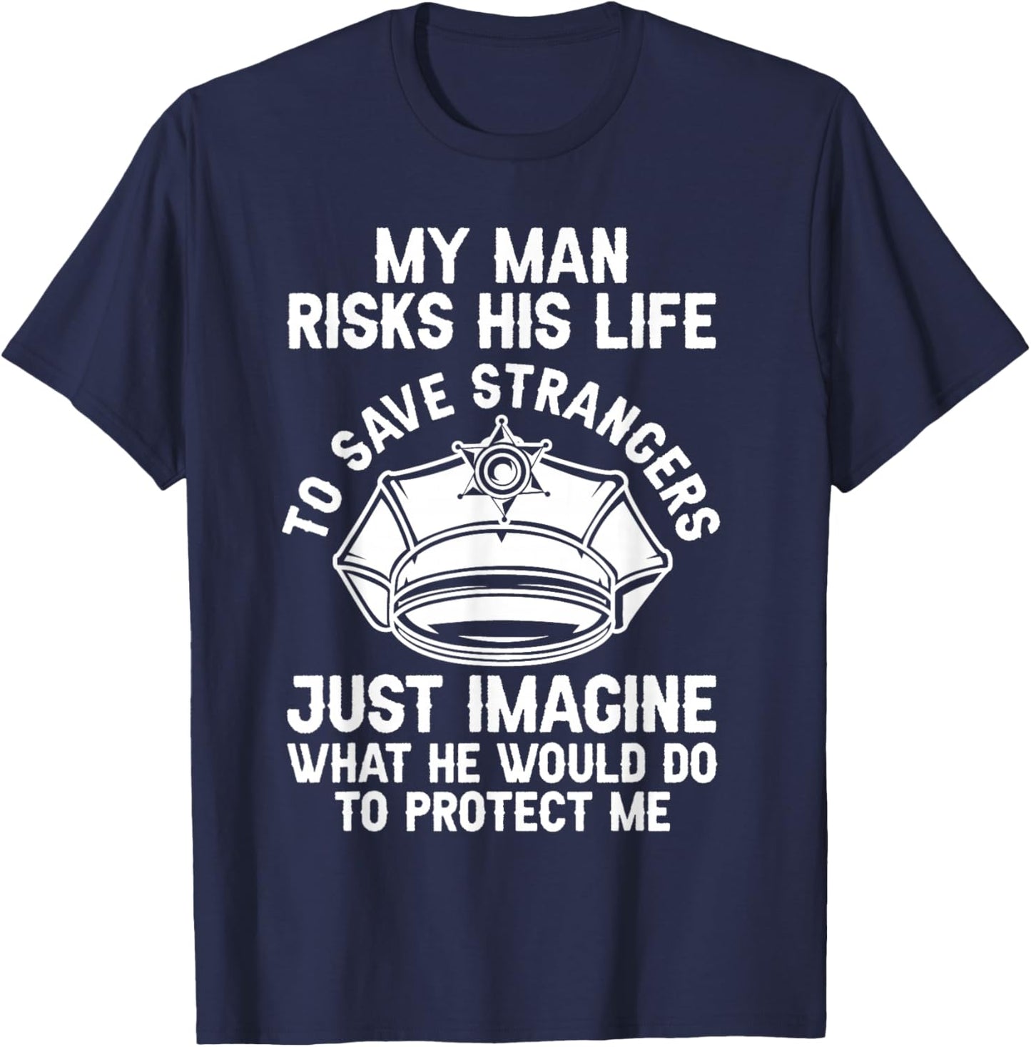 Cop Wife Police Officer T-Shirt - T-Shirt | Navy