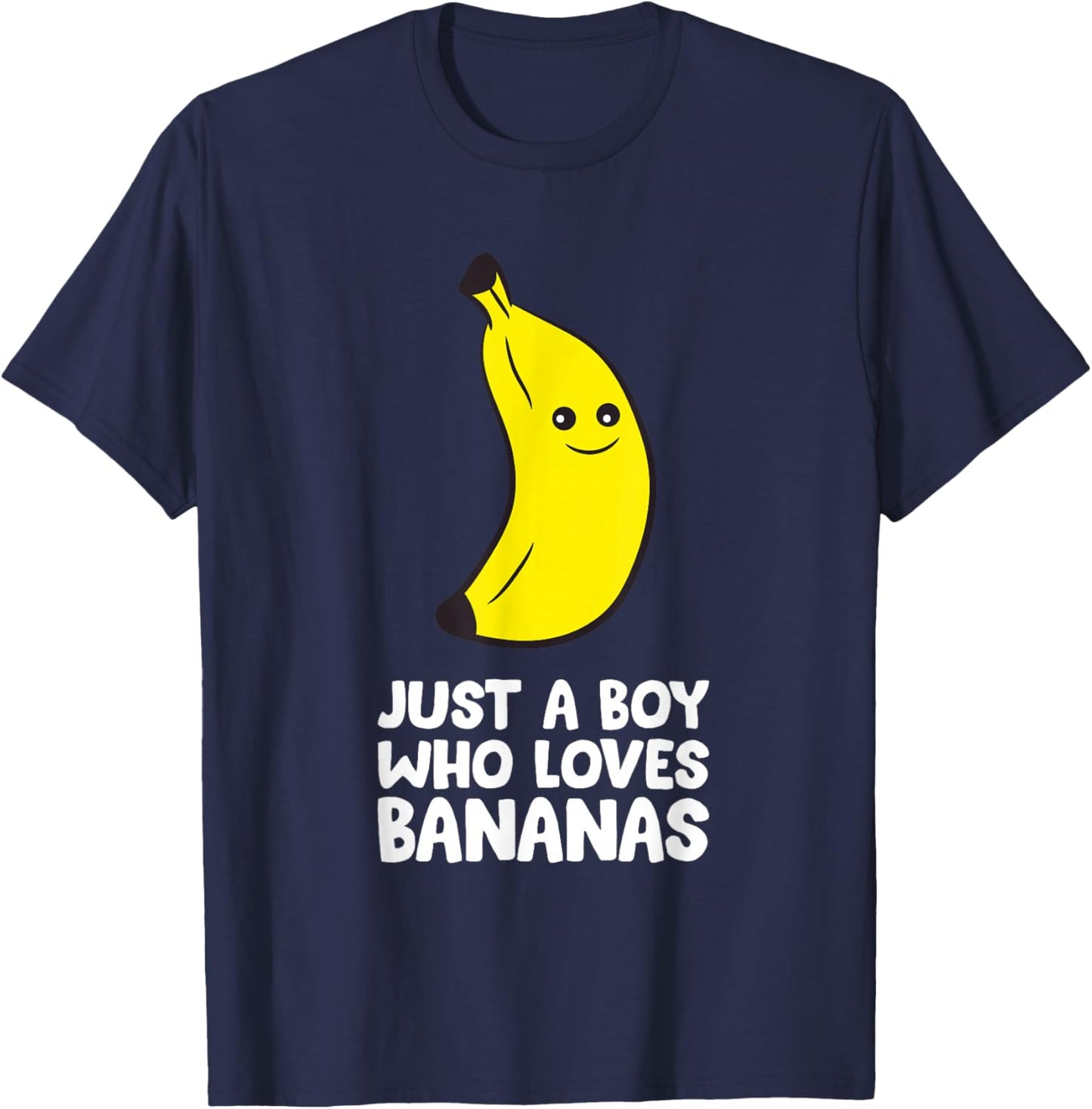 Just a Boy Who Loves Bananas T-Shirt - T-Shirt | Navy
