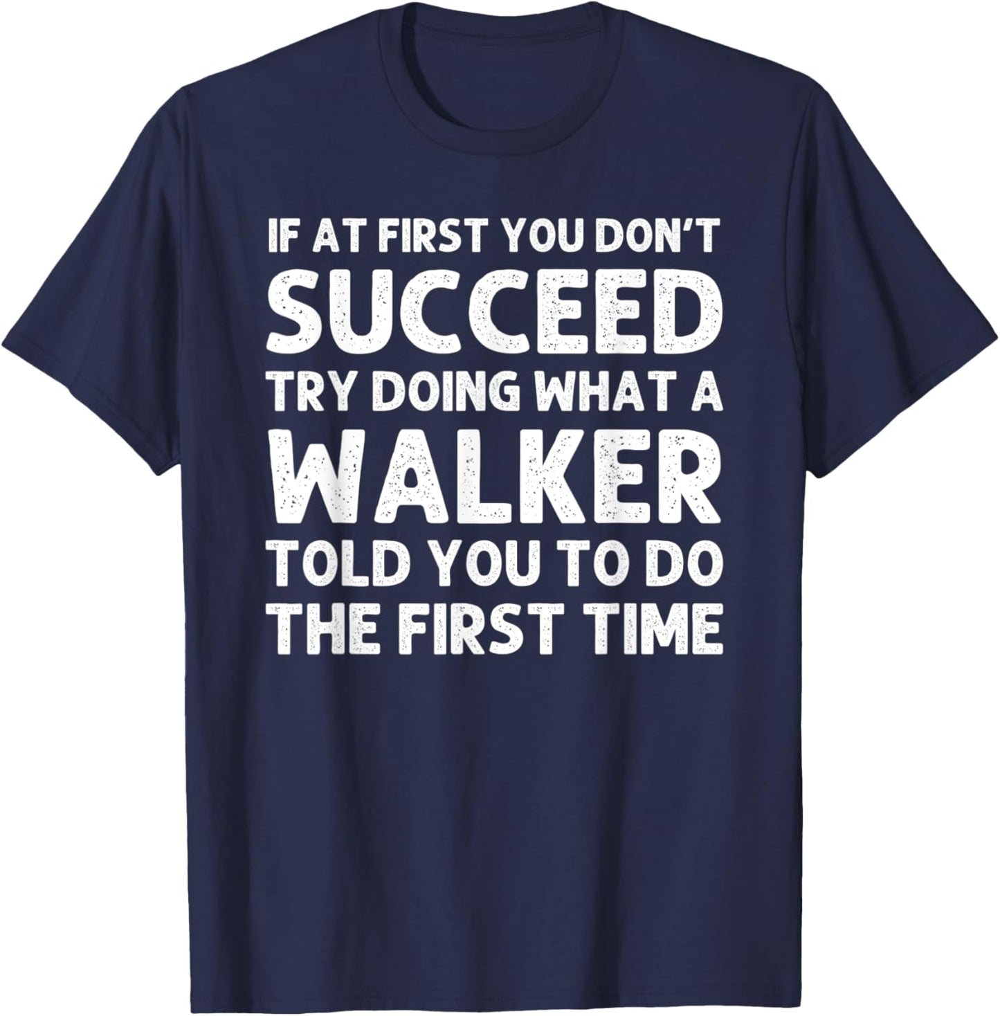 WALKER Funny Surname Family Tree Birthday Reunion Idea T-Shirt - T-Shirt | Navy