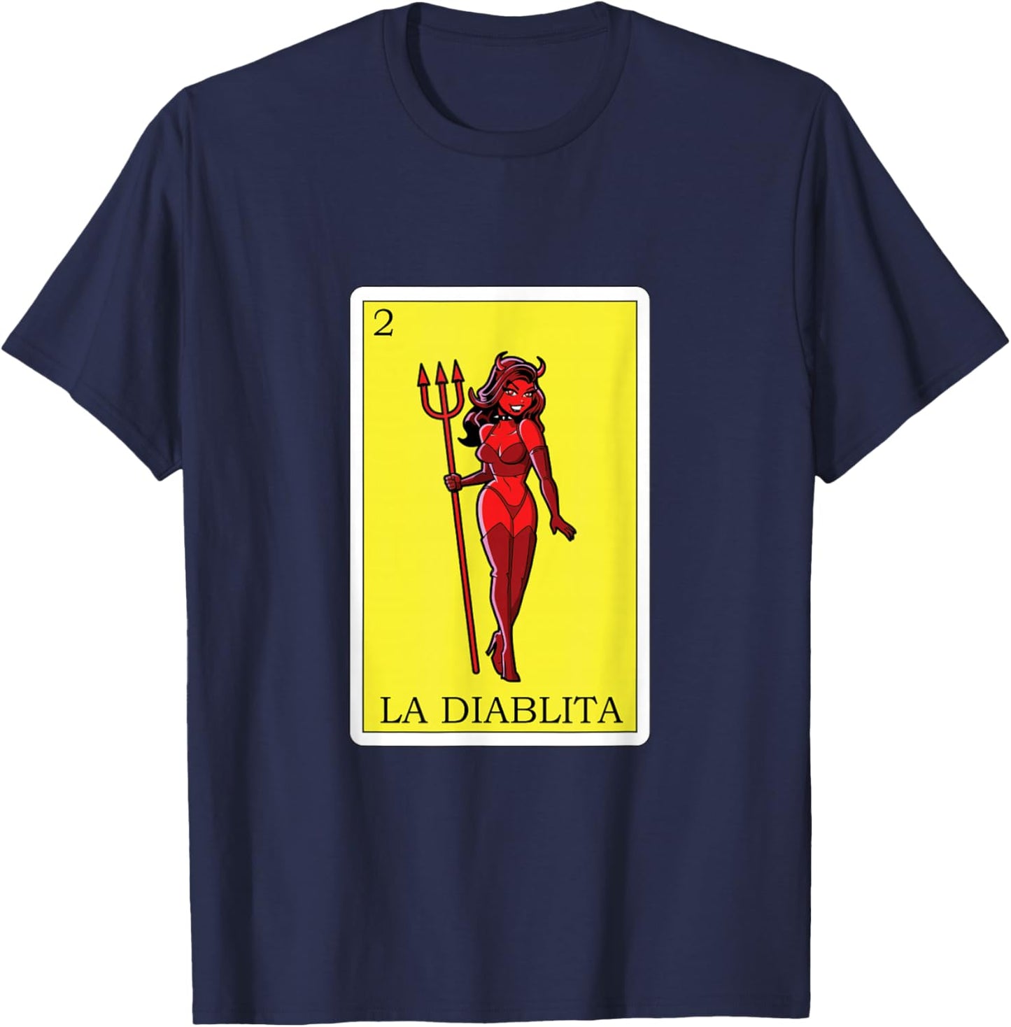 Funny Mexican Design - La Diablita T-Shirt - T-Shirt | Navy