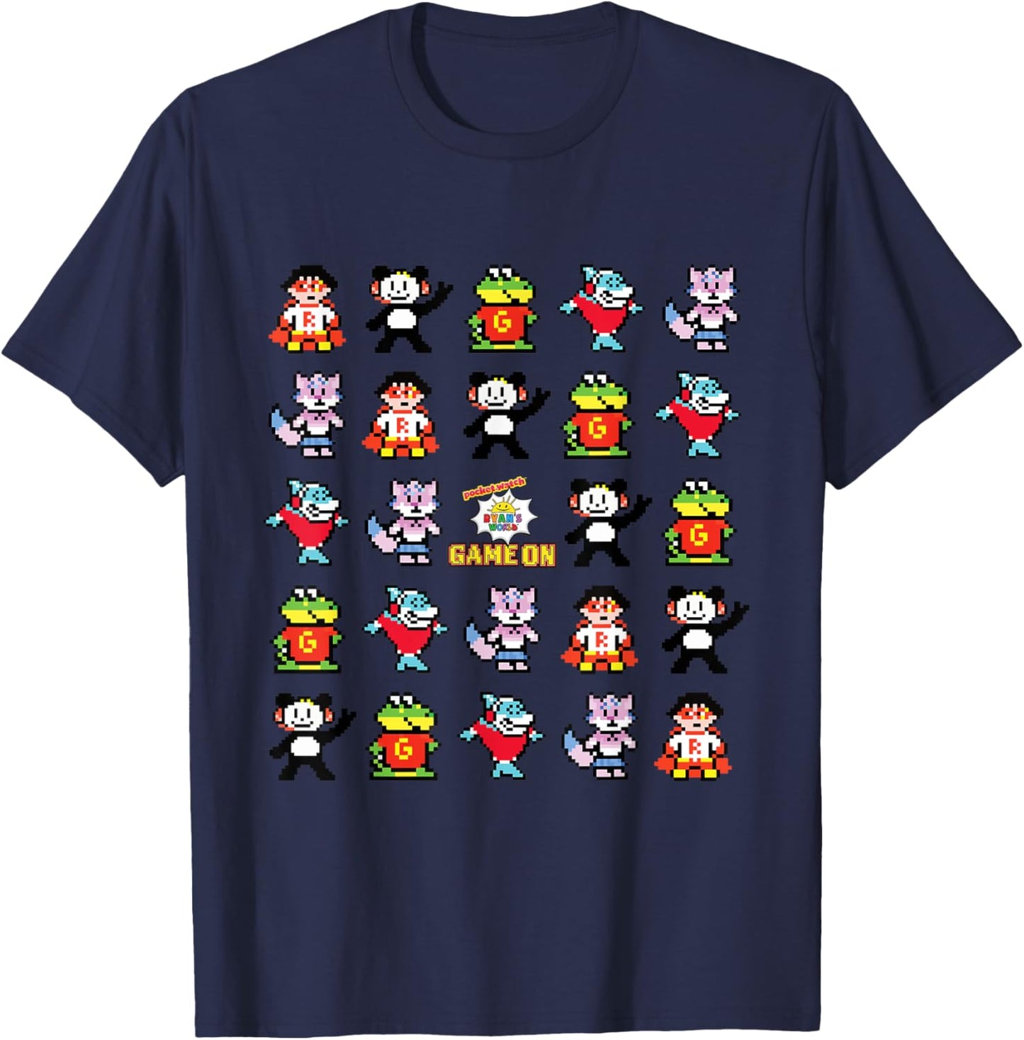 Ryan's World Game On 8-Bit T-Shirt - T-Shirt | Navy