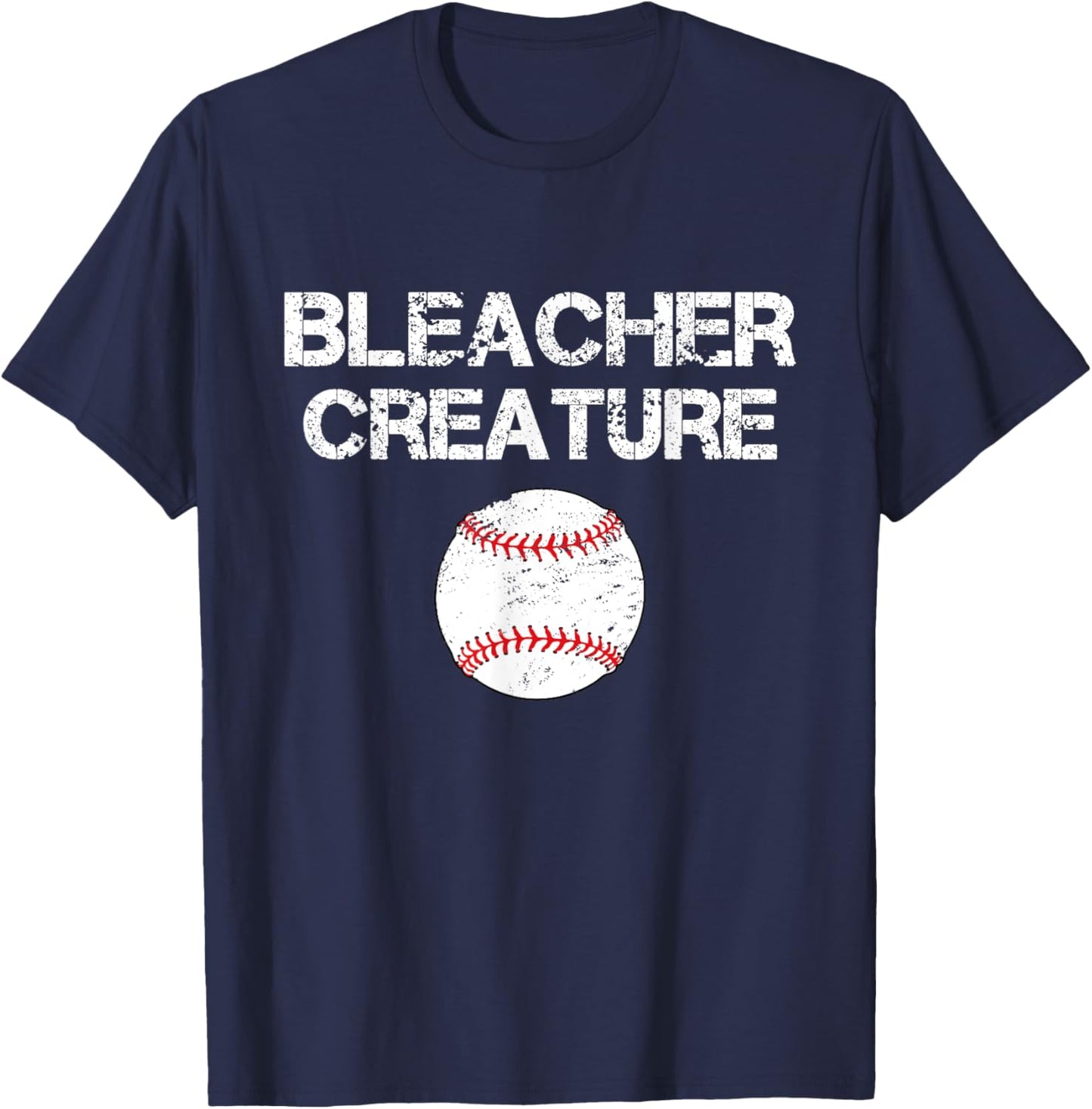 Bleacher Creature Meme Vintage New York Baseball T-Shirt - T-Shirt | Navy