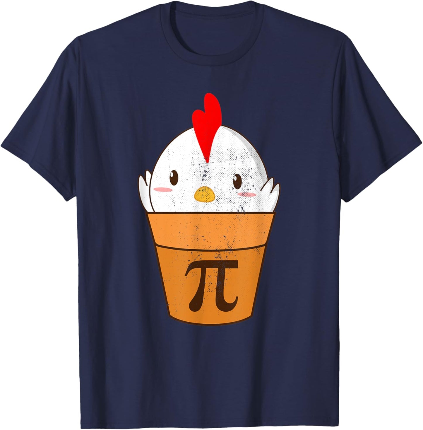 Chicken Pot Pie Funny Pi Day 3.14 March 14th Vintage Pi T-Shirt - T-Shirt | Navy