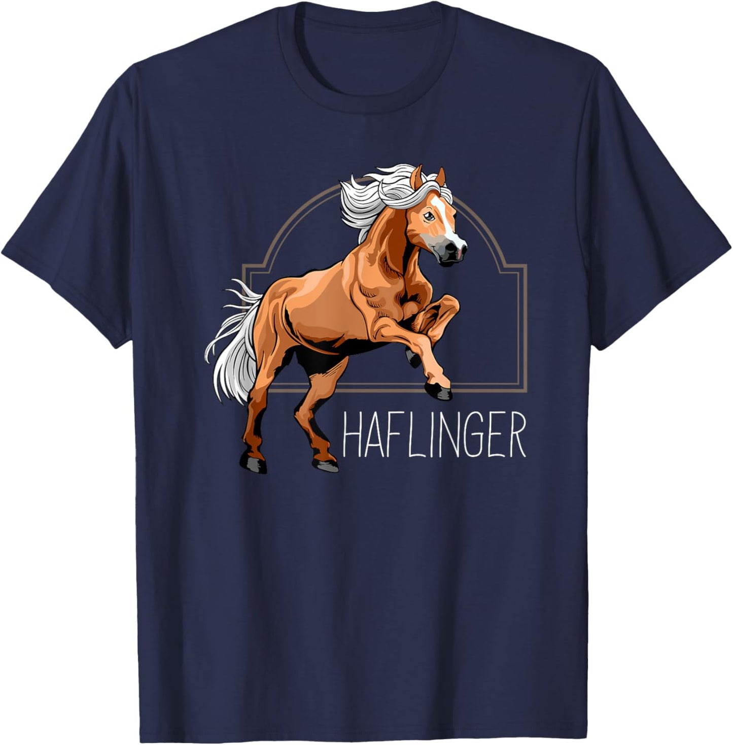 Haflinger Rider Horse Pony Riding T-Shirt - T-Shirt | Navy