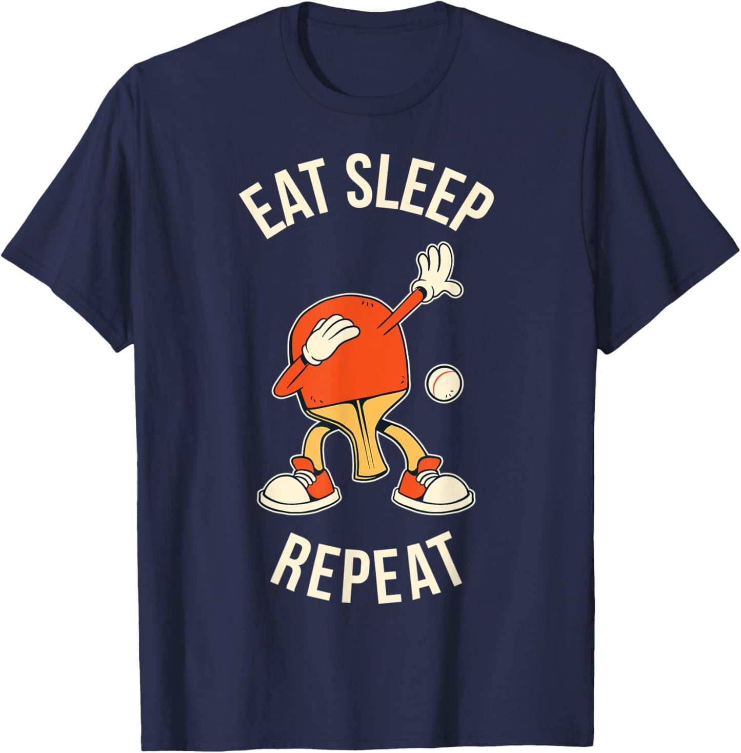 Eat Sleep Ping Pong Repeat T-Shirt - T-Shirt | Navy
