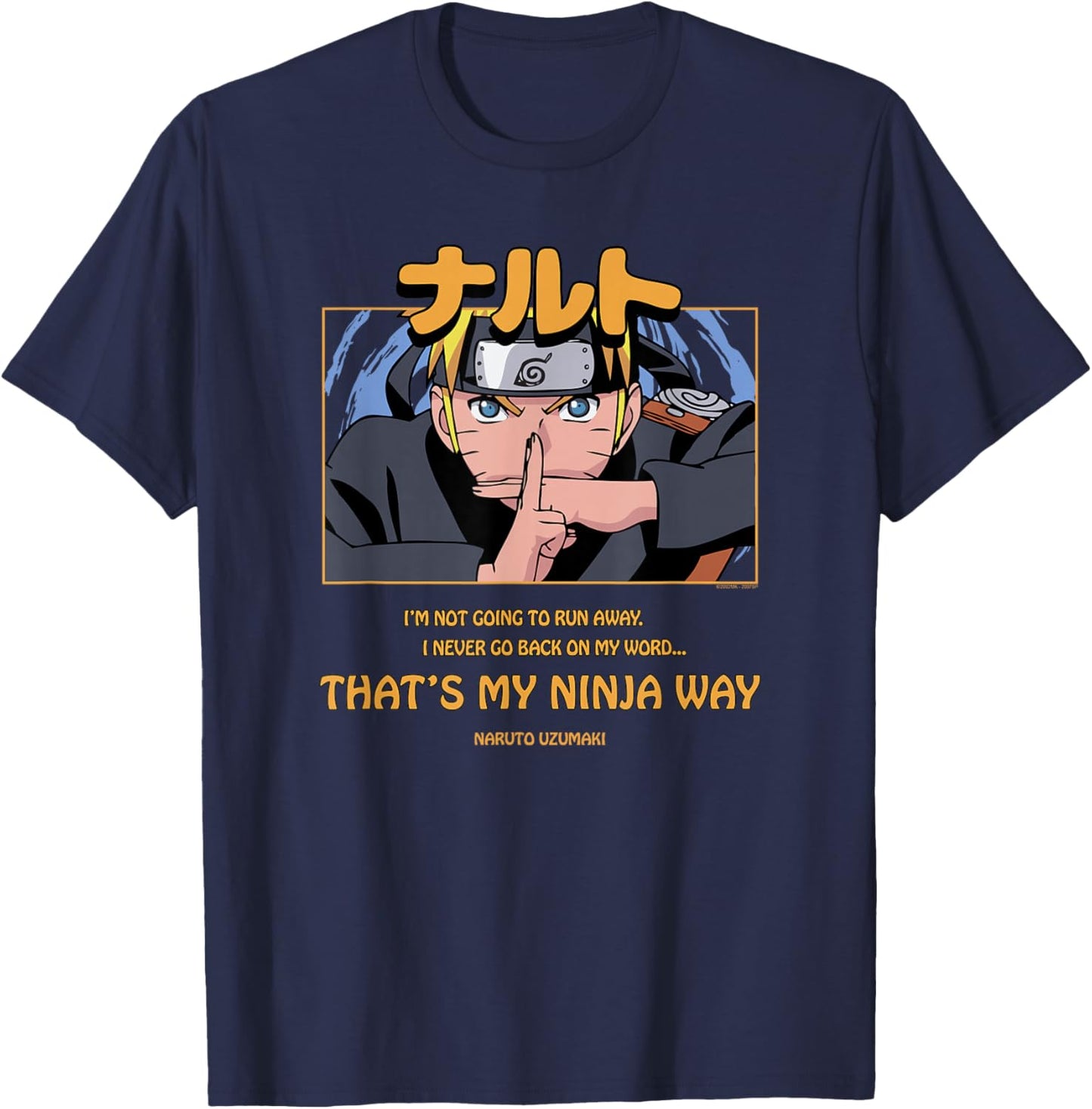 Naruto Shippuden Closed Caption Ninja Way Anime T-Shirt - T-Shirt | Navy