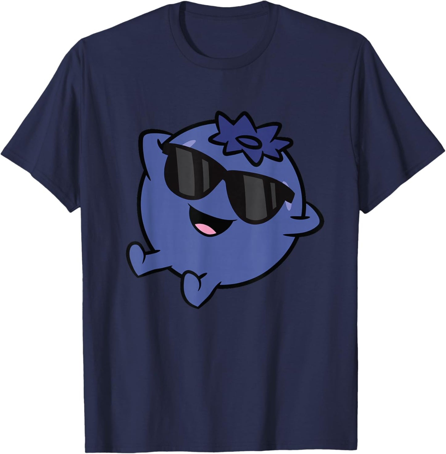 Cute Blueberry Fruit Relaxing Lazy Blueberry T-Shirt - T-Shirt | Navy