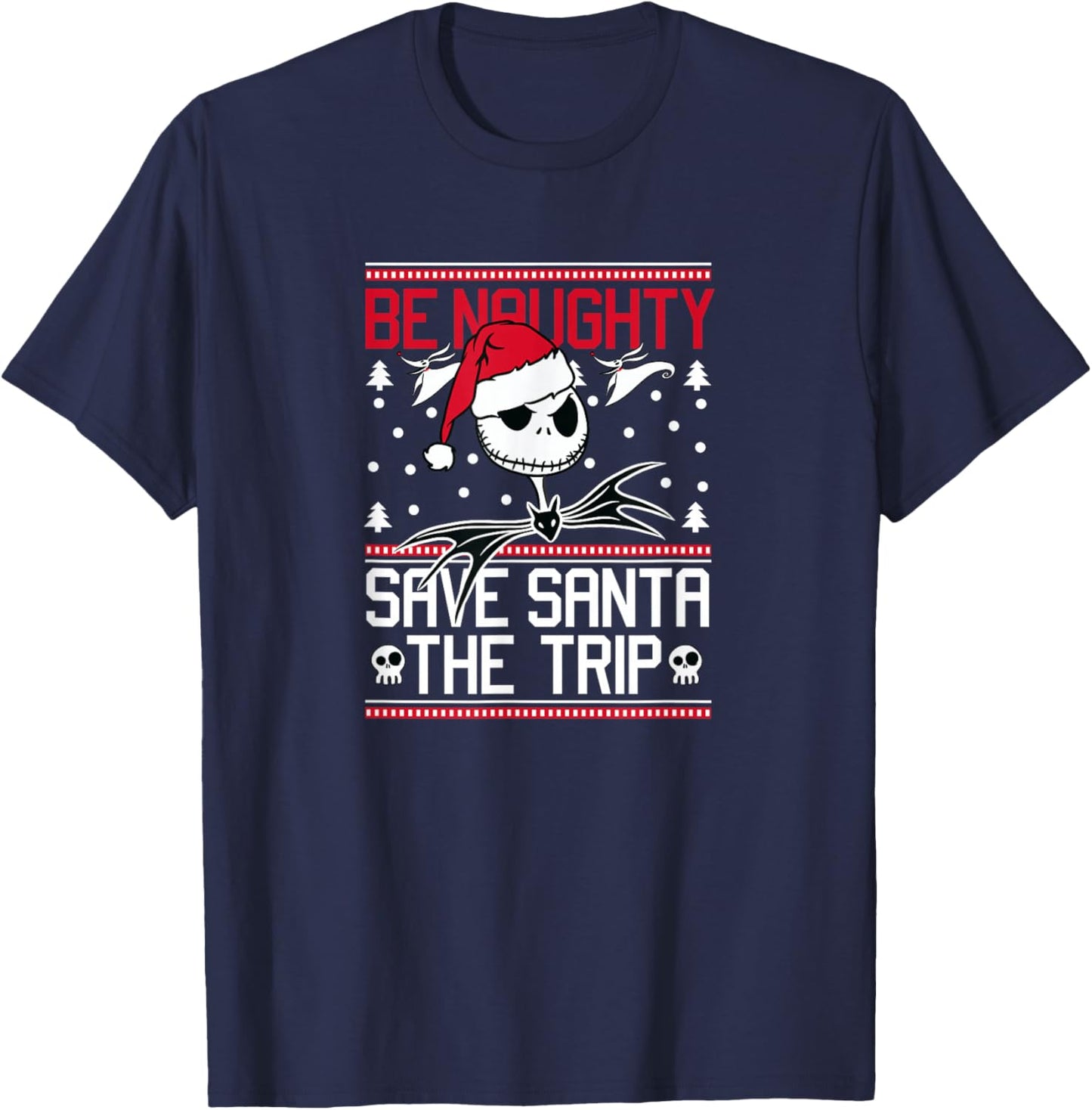 The Nightmare Before Christmas - Holiday Jack Be Naughty T-Shirt - T-Shirt | Navy