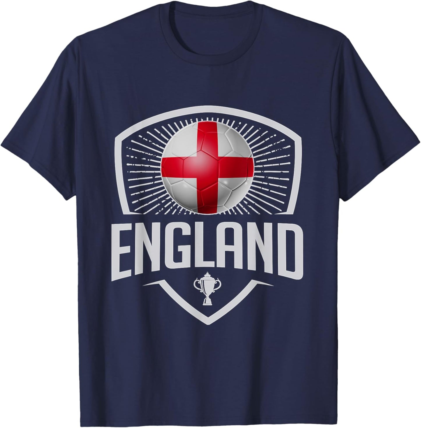 England Soccer Support the Team Football Fan English Flag T-Shirt - T-Shirt | Navy