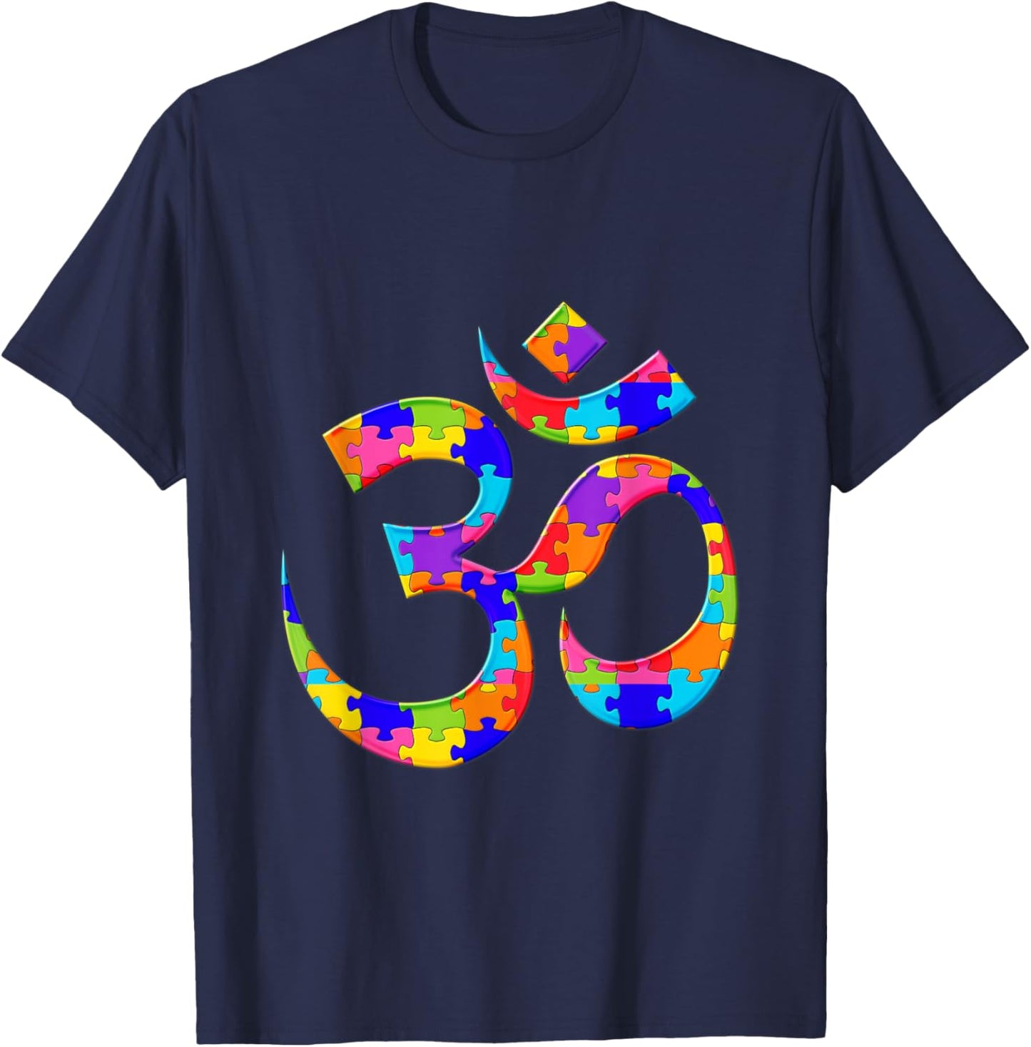 Om Brahman Puzzle Autism Puzzle T-Shirt - T-Shirt | Navy