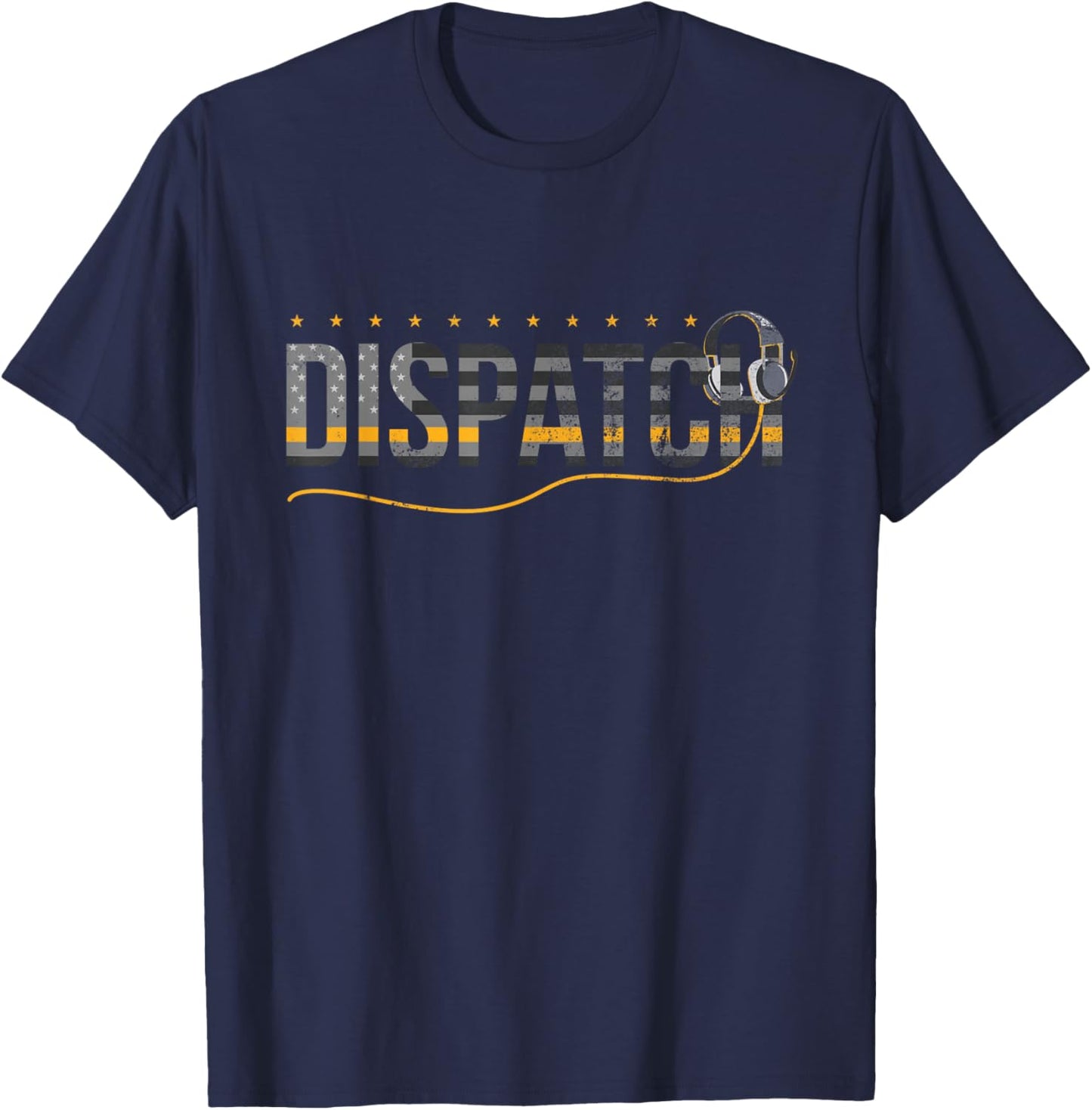 Fire I EMS I Police or Thin Yellow Line for 911 Dispatcher Small T-Shirt - T-Shirt | Navy