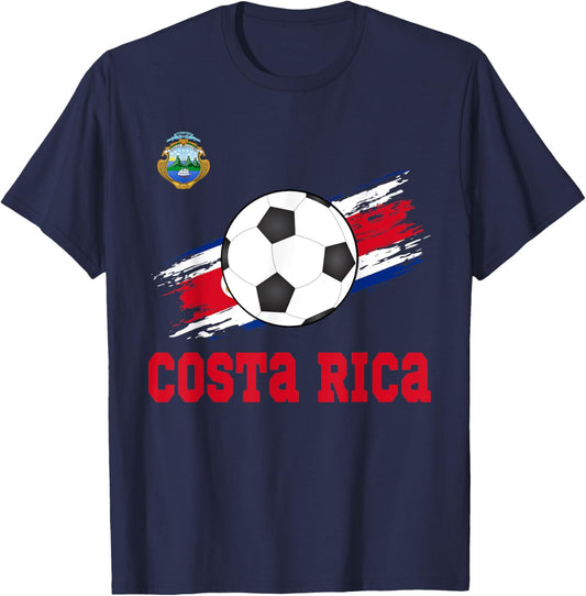 Costa Rica Soccer Costa Rican Football Costa Rica Futbol T-Shirt - T-Shirt | Navy