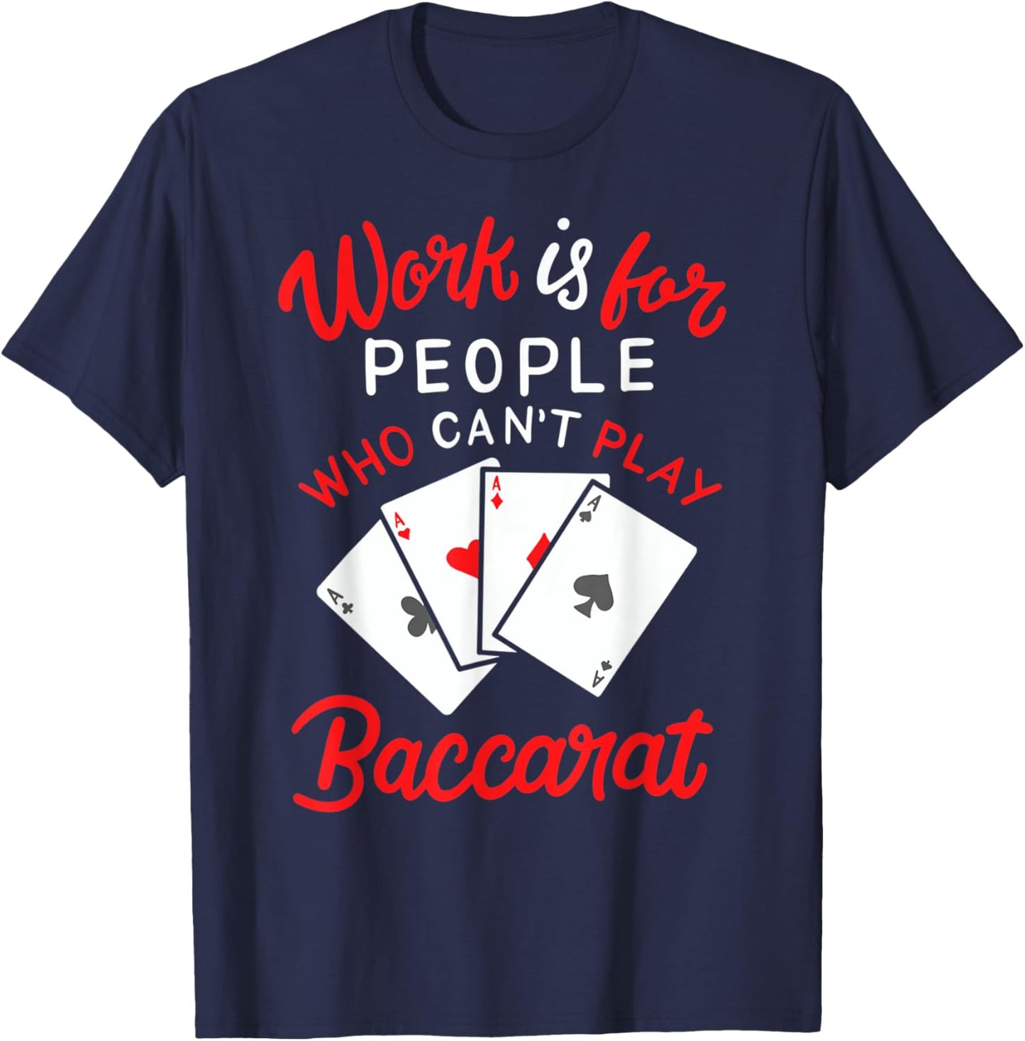 Player Banker Baccarat Player Grandma Funny Play Baccarat T-Shirt - T-Shirt | Navy