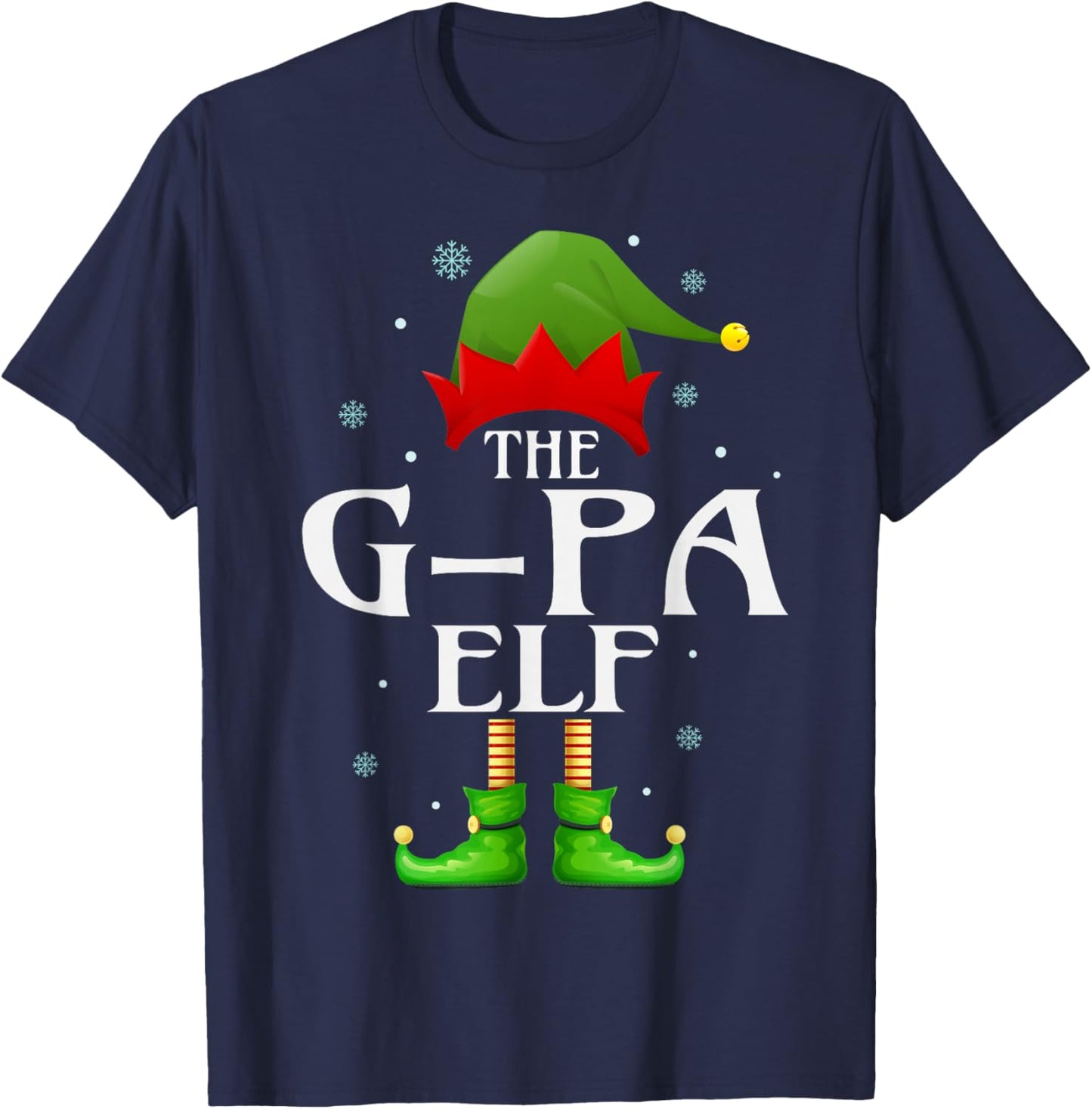 G-Pa Elf Xmas Matching Family Group Christmas Grandpa T-Shirt - T-Shirt | Navy