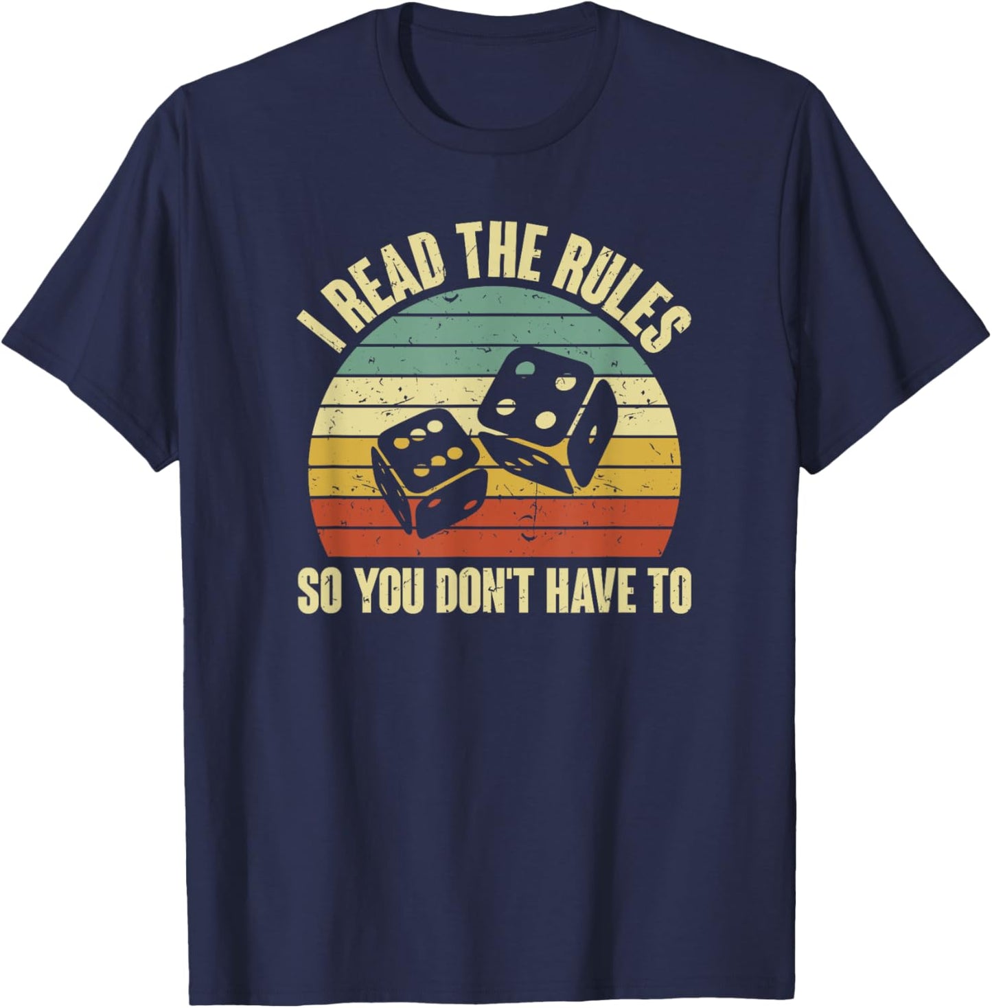 Game Night Adults Funny Board Games I Read The Rules Small T-Shirt - T-Shirt | Navy