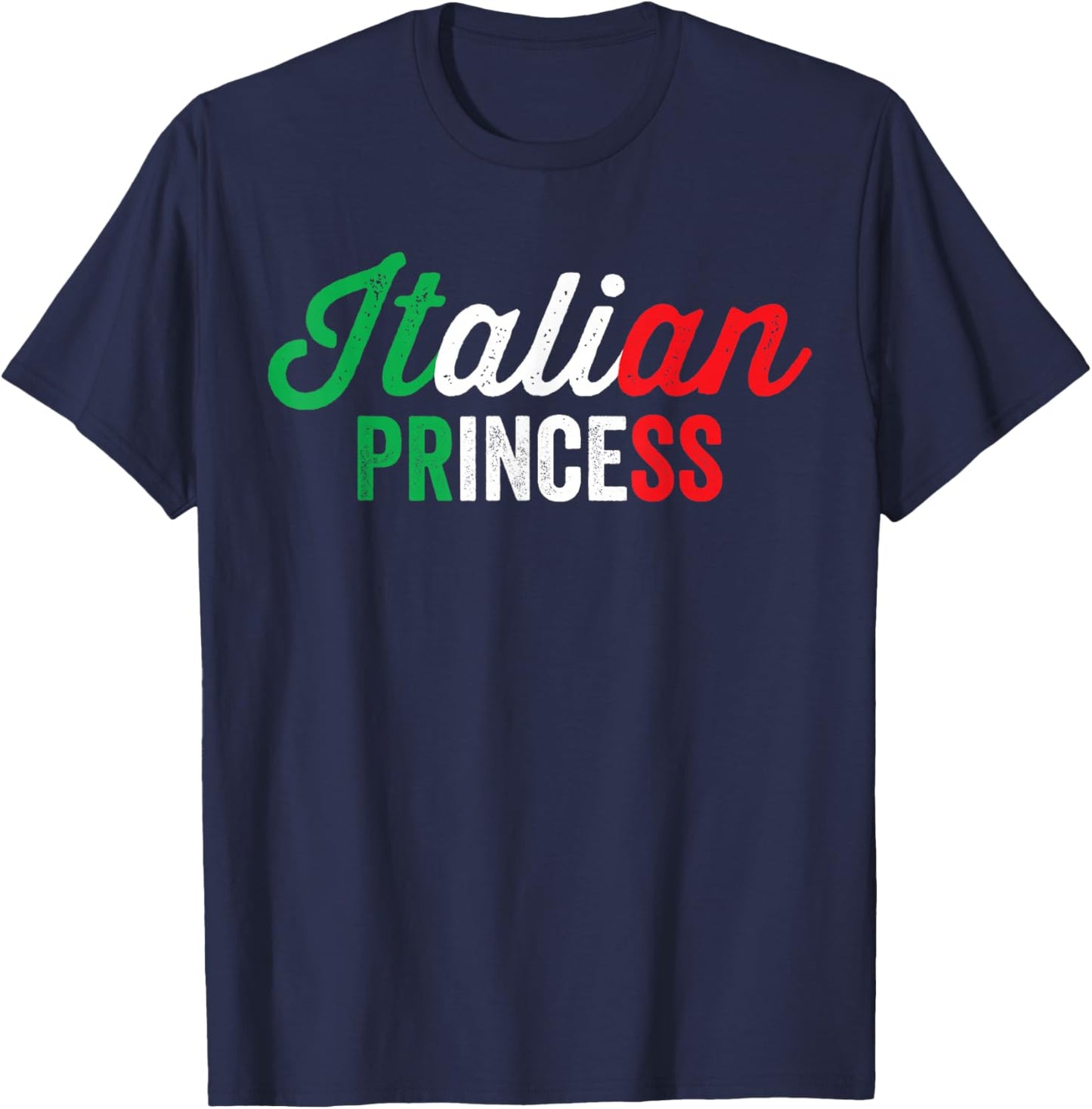 Italian Princess Funny Italian Girl Italia T-Shirt - T-Shirt | Navy