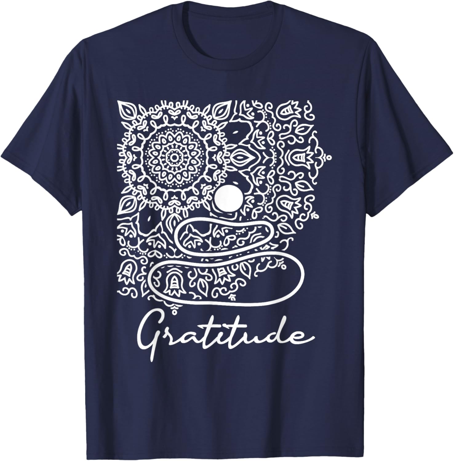 Gratitude - Reiki Master Holistic Healer Meditation Healing T-Shirt - T-Shirt | Navy