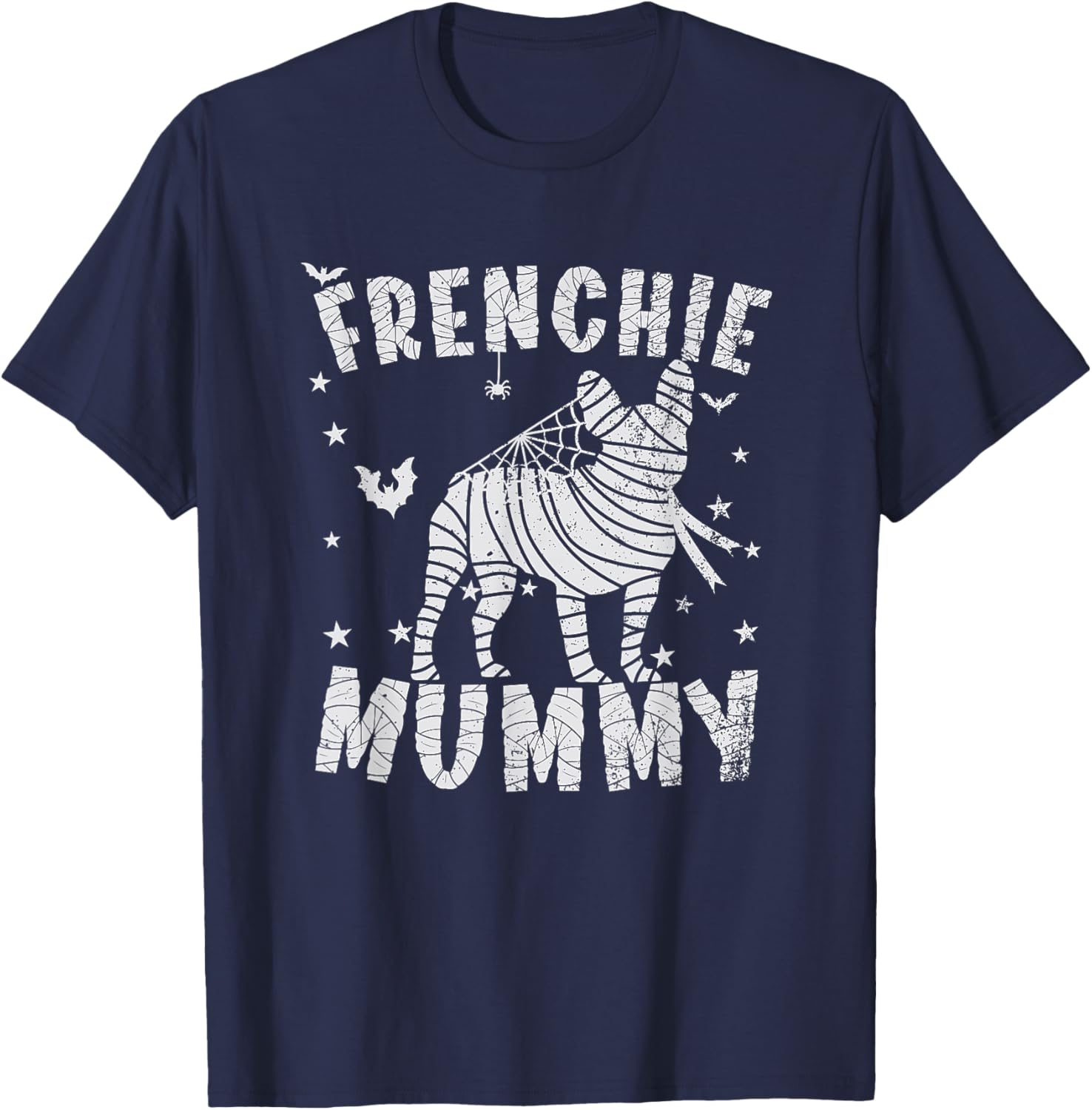 French Bulldog Mummy - Halloween T-Shirt - T-Shirt | Navy