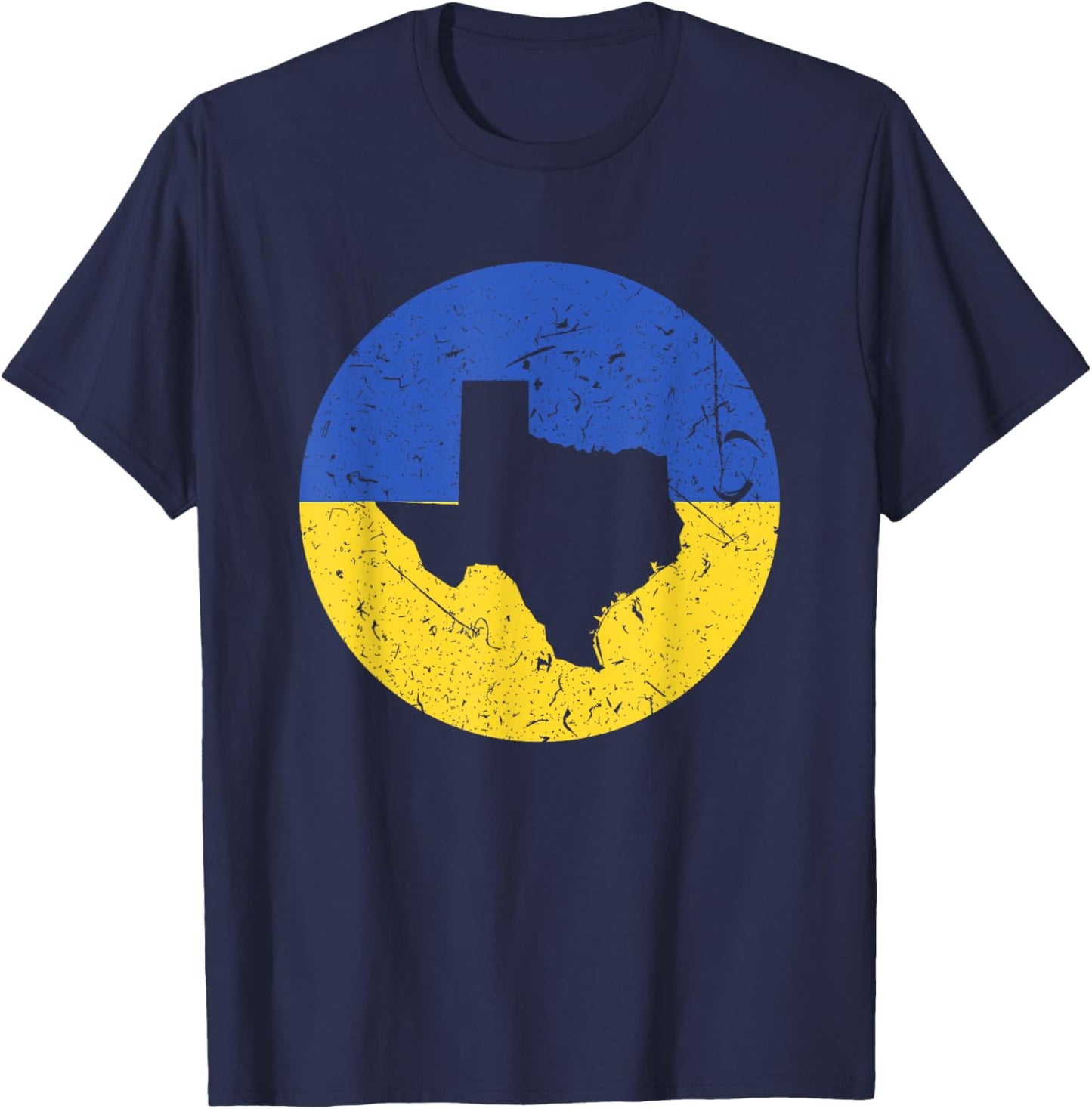Proud Texan-Ukrainian From Texas Ukraine Home Pride T-Shirt - T-Shirt | Navy
