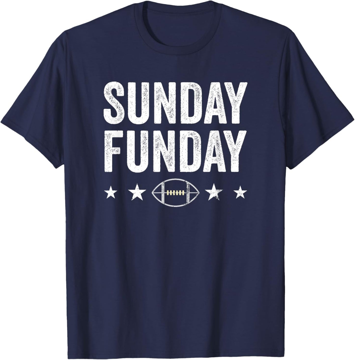 Sunday Funday Game Day Is The Best Day American Football T-Shirt - T-Shirt | Navy