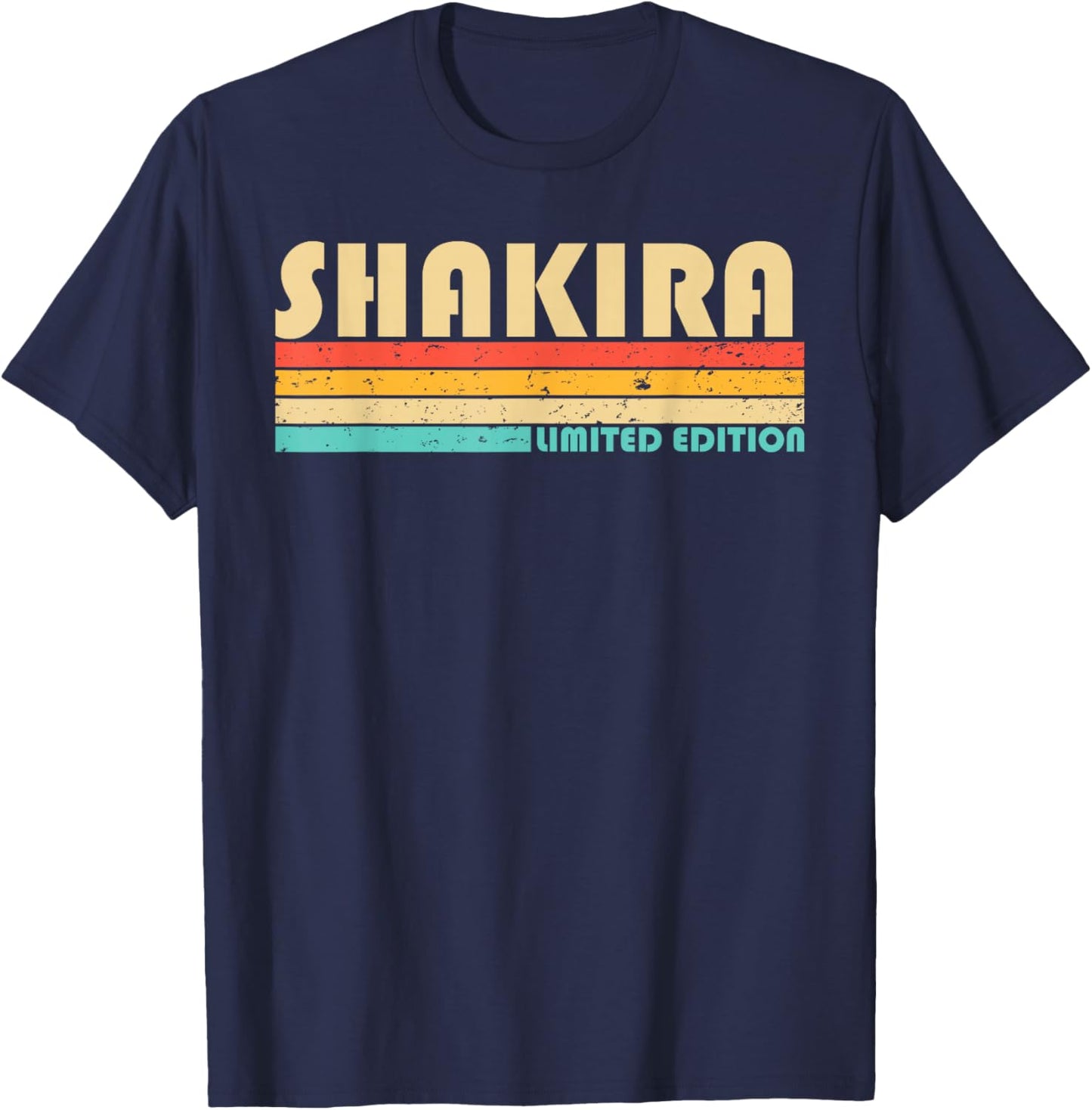 Shakira Name Personalized Retro Vintage 80s 90s Birthday T-Shirt - T-Shirt | Navy