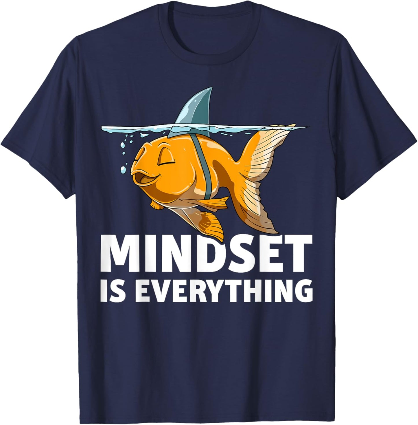 Fish With Shark Fin Goldfish Shark Goldfish With Shark Fin T-Shirt - T-Shirt | Navy