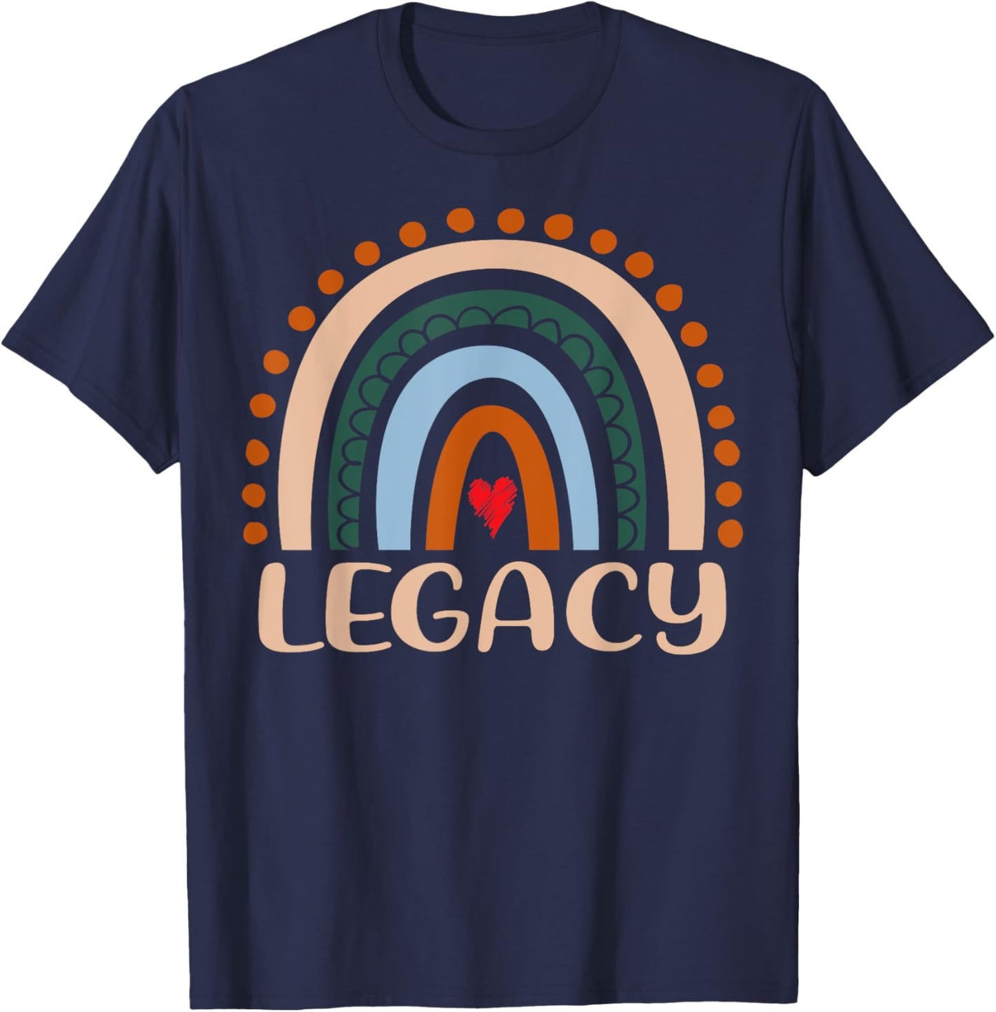 Legacy Name Personalized Funny Women Rainbow Legacy T-Shirt - T-Shirt | Navy